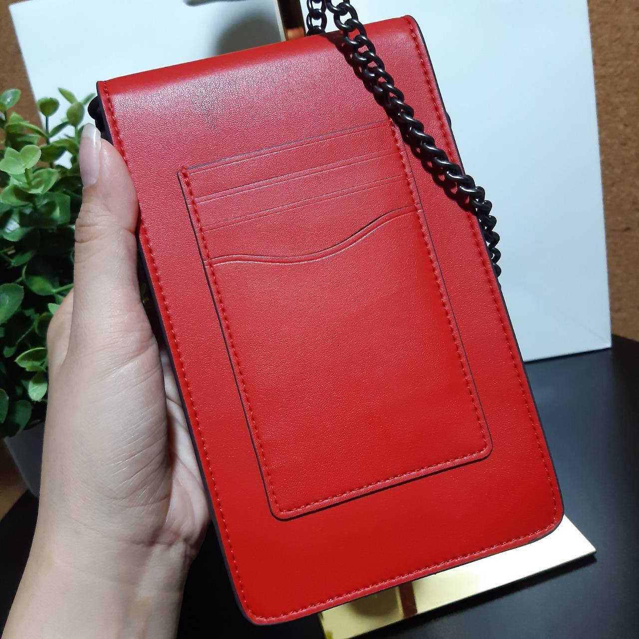 ของแท้ COACH F76357 SNAP PHONE CROSSBODY IN SIGNATURE CANVAS BEST ITEM!! กระเป๋าสะพายเอนกประสงค์ Case phone