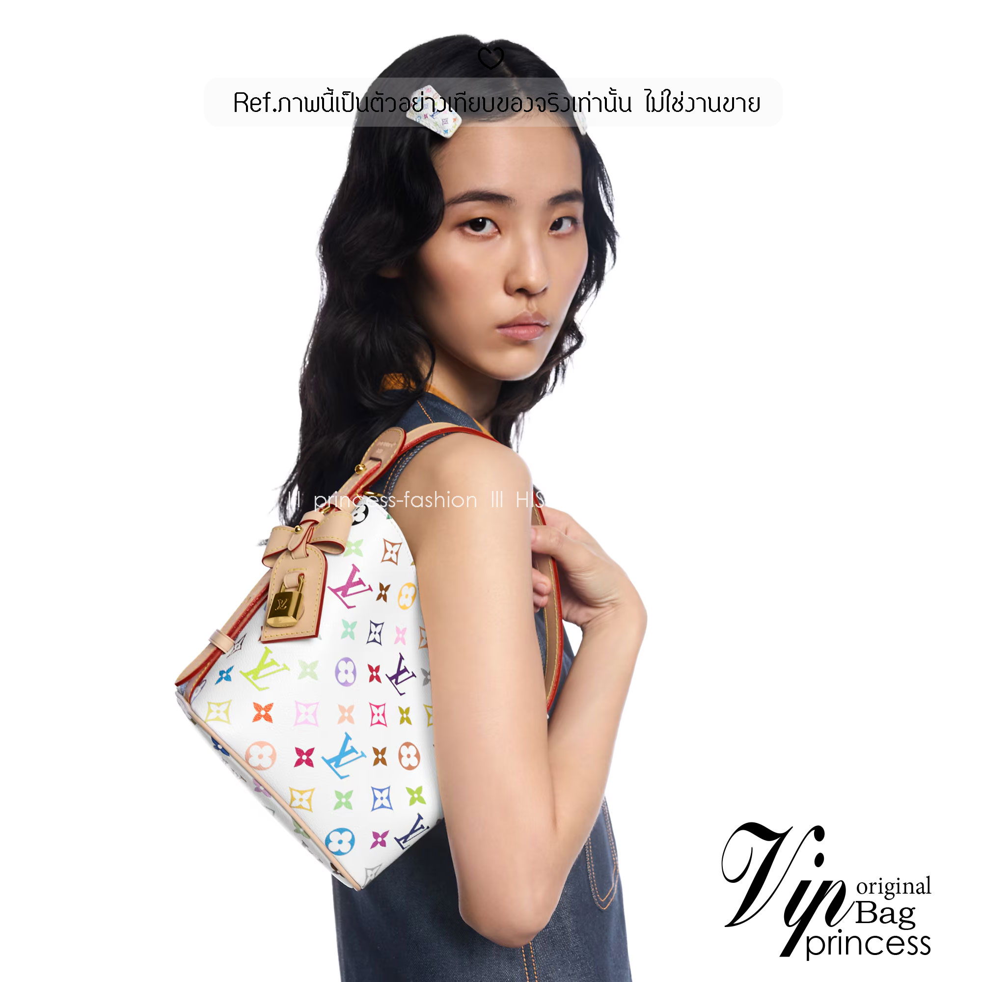 TOP ORI หนังแท้ | LV x TM All In BB Multicolor กระเป๋าทรงบัคเก็ตที่มาแรงมากๆตอนนี้ รุ่นลิมิเต็ดแต่งแต้มดีเทลเปี่ยมชีวิตชีวา แคนวาสโทนสีสดใสดีไซน์ใหม่จากพาเลตต์สีเอกลักษณ์