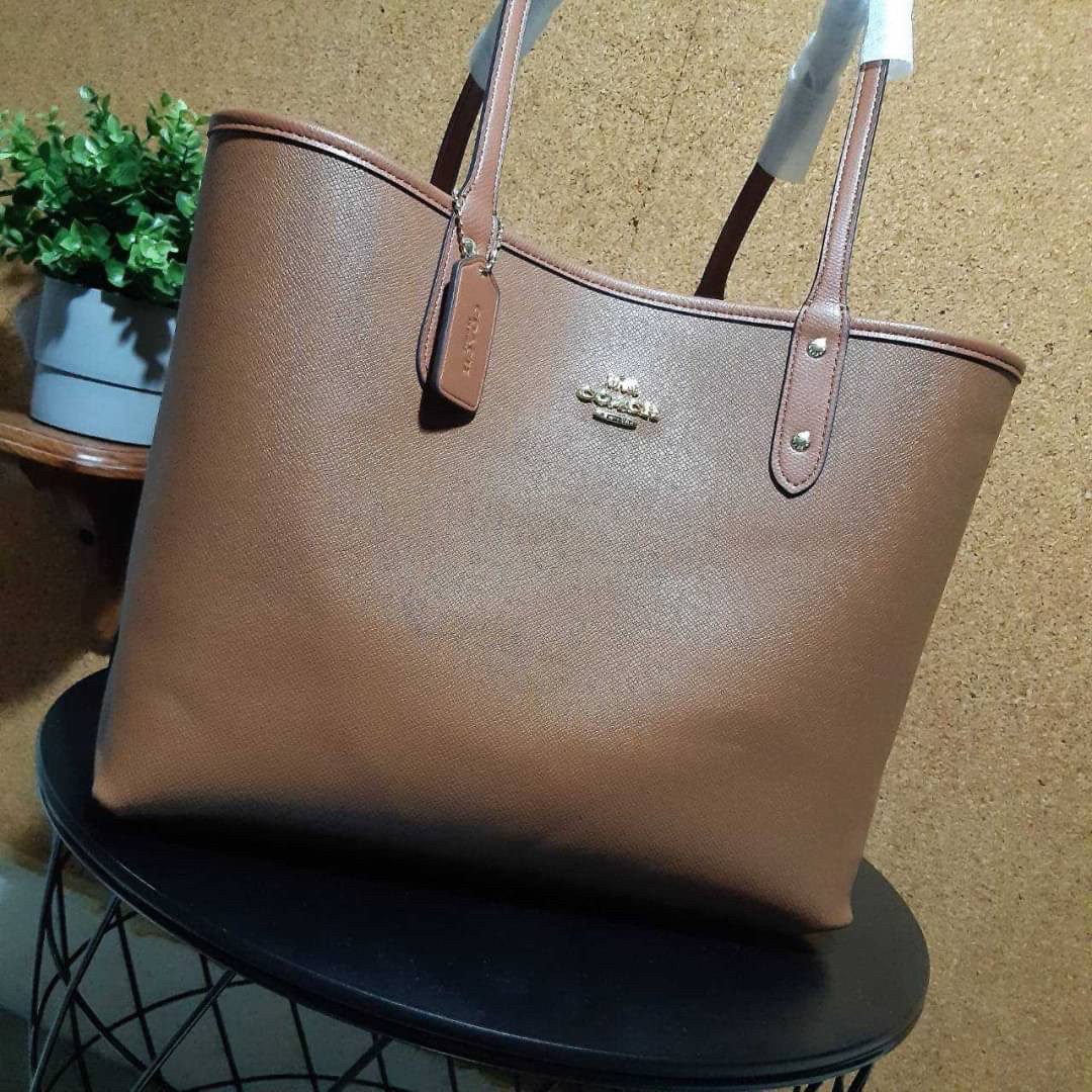 COACH F36658 REVERSIBLE CITY TOTE IN SIGNATURE CANVAS WITH POUCH