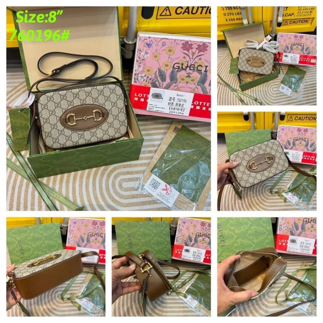 GUCCI Horsebit 1955 mini shoulder bag กระเป๋าสะพายทรง camera ที่สุดของความคลาสสิค ที่ใช้งานง่ายและคล่องตัว โดดเด่นด้วยอะไหล่โลโก้วินเทจเอกลักษณ์