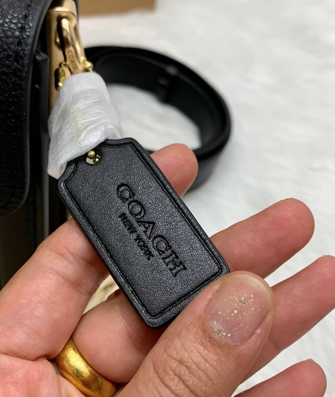 ของแท้ 💯% COACH SMALL GEORGIE TOP HANDLE IN BLOCKED SIGNATURE CANVAS ((6504//0468)) กระเป๋าหิ้ว//สะพายข้างได้ วัสดุหนังแท้