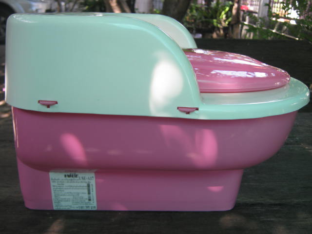 Baby Farlin กระโถนชักโครก สำหรับเด็ก 5 เดือนขึ้นไป ช่วยฝึกให้ลูกนั่งกระโถนค่ะ มือสองสภาพใหม่ค่ะ ไม่ได้ใช้