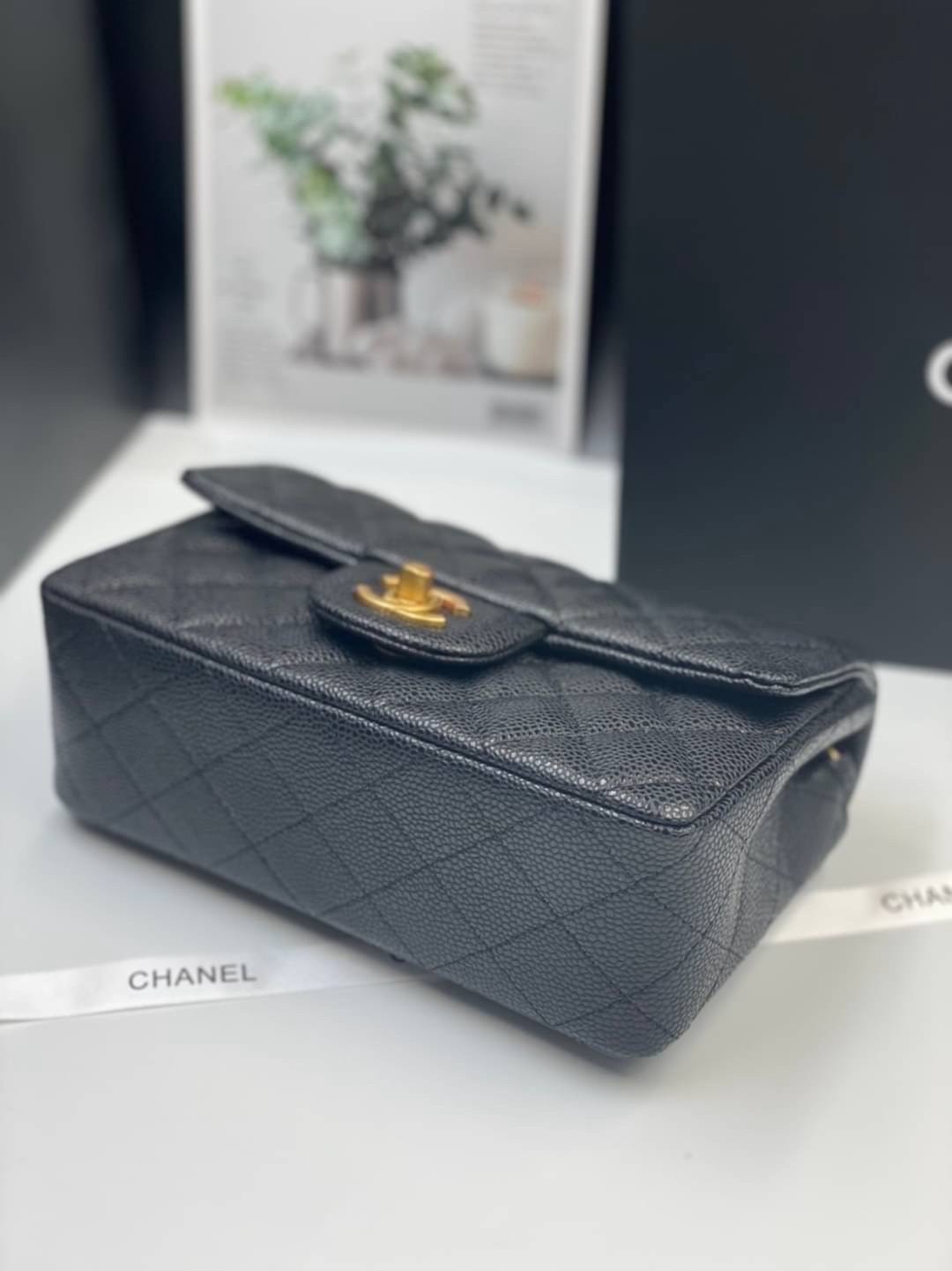 ORI หนังแท้ | Chanel Classic Flap Bag กระเป๋าสะพายรุ่นคลาสสิก สวยหรูอะไหล่สีทองสวยงาม 🤍 เกรดออริจินอล