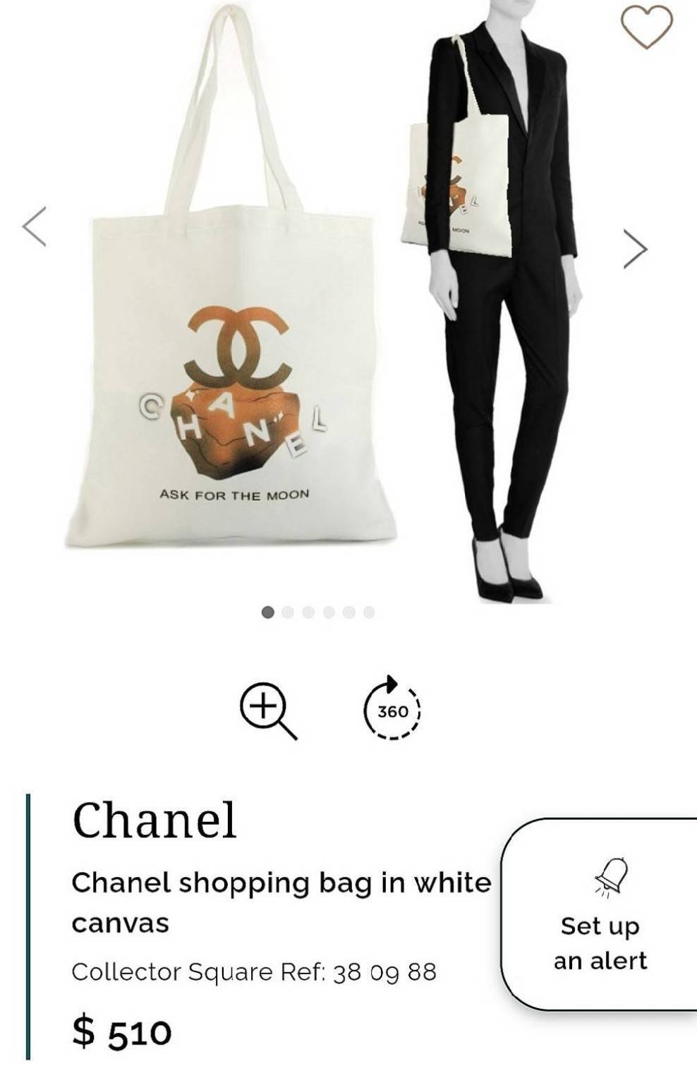 Chanel Canvas Shopping Bag VIP Gift With Purchase (Event-GWP) พรีเมี่ยมกิ๊ฟรุ่นใหม่ล่าสุดคอลเลคชั่น Chanel Nº5 Holiday "Ask for the moon" จาก Chanel Perfume Counter Duty Free ขนาดใหญ่กำลังดีวัสดุ Canvas เนื้อหนาสกรีนแบรนด์ทั้ง2ด้านอย่างดี จุของไ