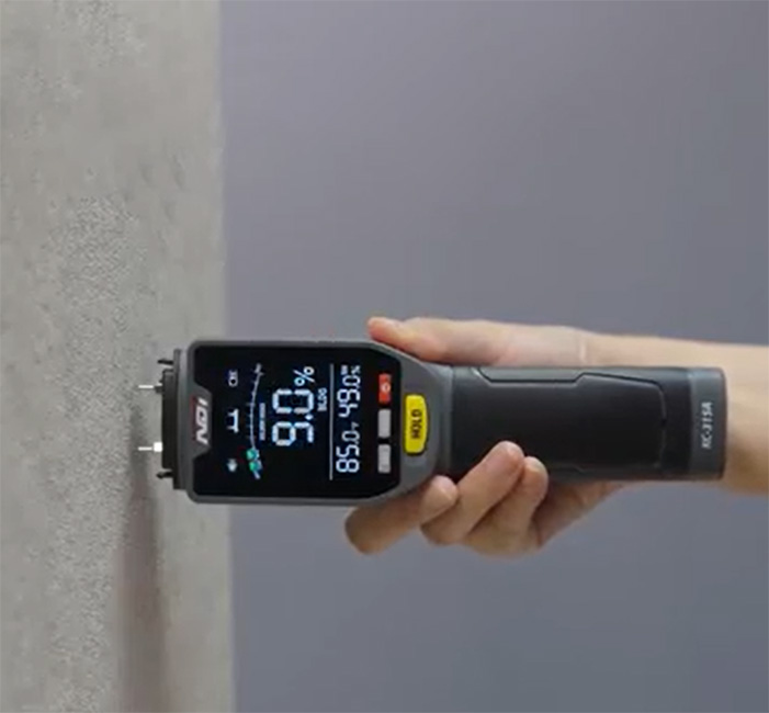 เครื่องวัดความชื้นพื้นคอนกรีต ผนังบ้าน / ไม้ / ดัชนีเชื้อรา / อุณหภูมิ ความชื้นแวดล้อม แบบ 4in1 ยี่ห้อ NDI รุ่น 315A