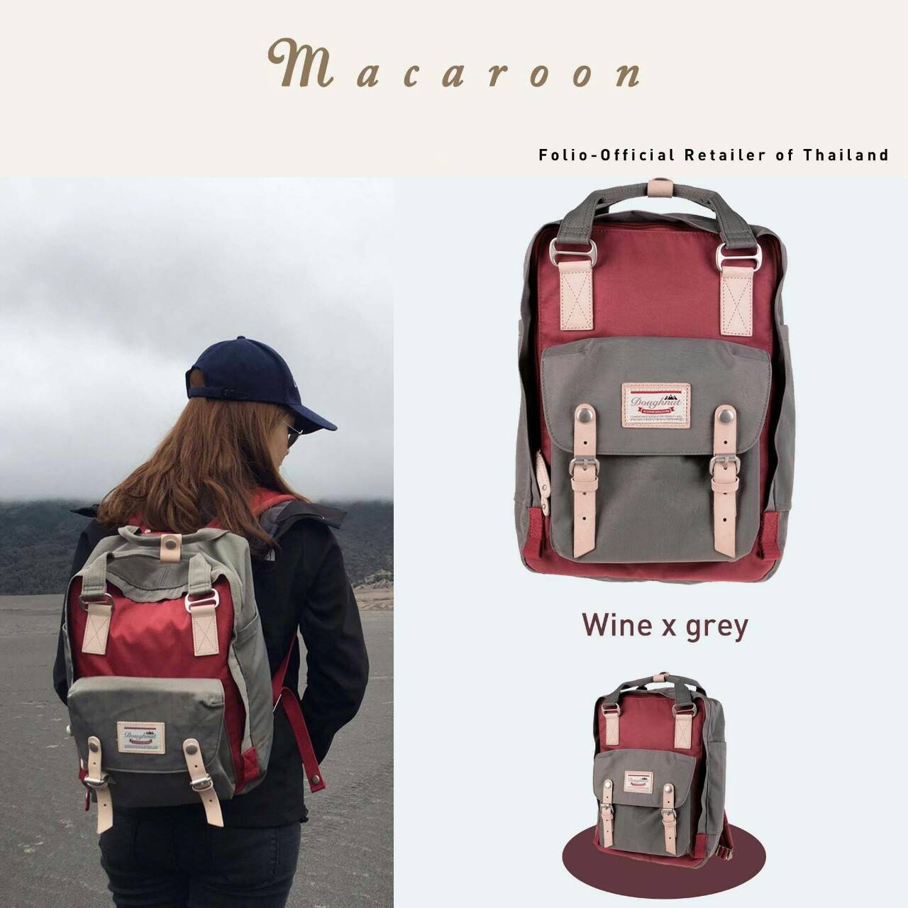 MACAROON CLASSIC BACKPACK กระเป๋าเป้สุดฮิต โดดเด่นด้วยสีสันสดใสโทนพาสเทล วัสดุ Nylon เกาหลีคุณสมบัติพิเศษ กันน้ำได้ในระดับนึง ด้านหน้า มีช่องเก็บของ เปิดปิดด้วยซิปบน ด้านข้างมีช่องเก็บของ ด้านใน มีช่องจัดระเบียบกระเป๋า แบ่งใส่ของได้เป็นสัดส่วน ใส่หนังสือ 