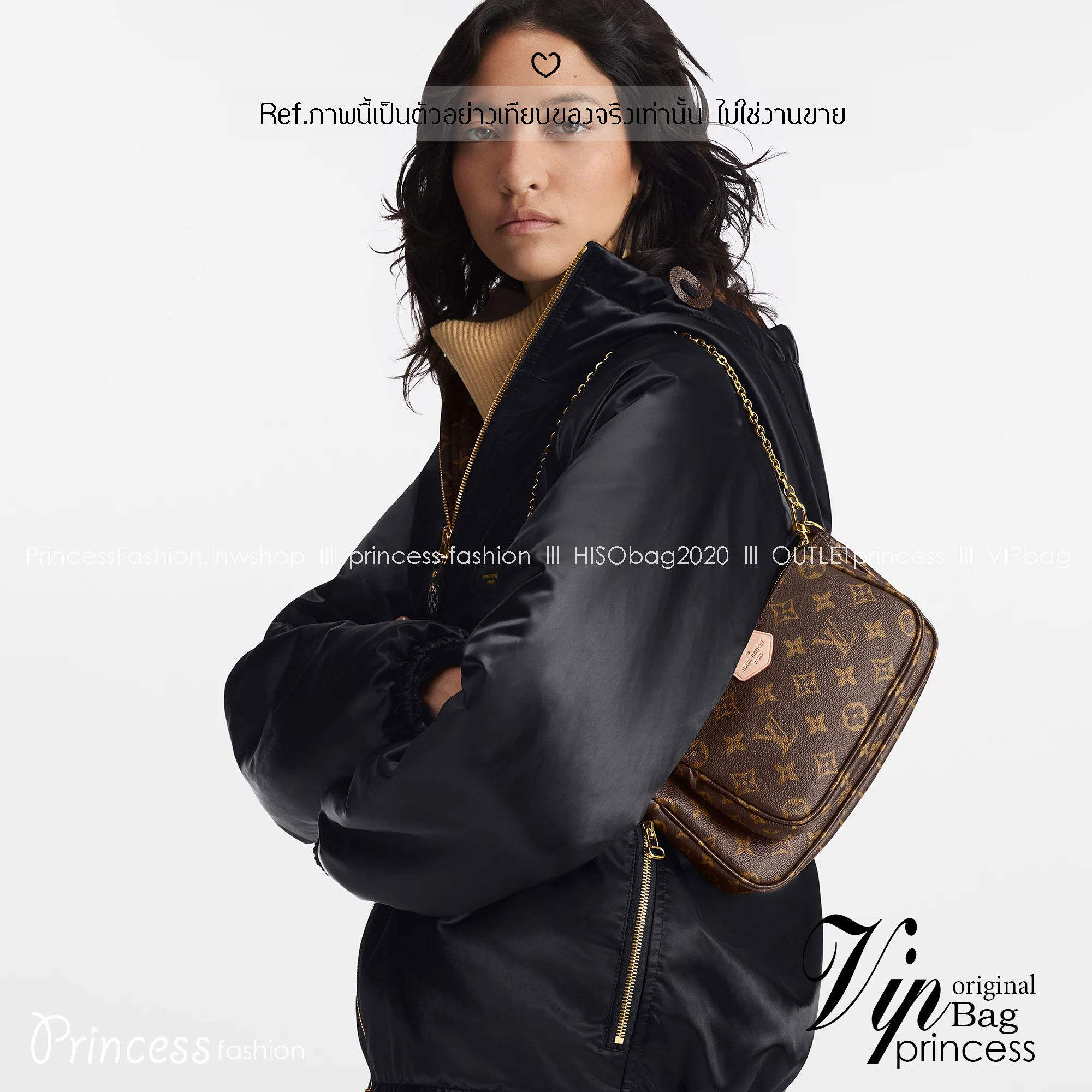 LV Multi Pochette Accessoires Monogram Canvas กระเป๋าสะพายมัลติฟังก์ชั่น รุ่นยอดนิยม สายสปอรต์สีชมพูโดดเด่นเป็นเอกลักษณ์ ดีไซน์คลาสสิควินเทจ สะพายปรับลุคได้หลายสไตล์ รับรองคุ้มค่าจริงๆจ้า