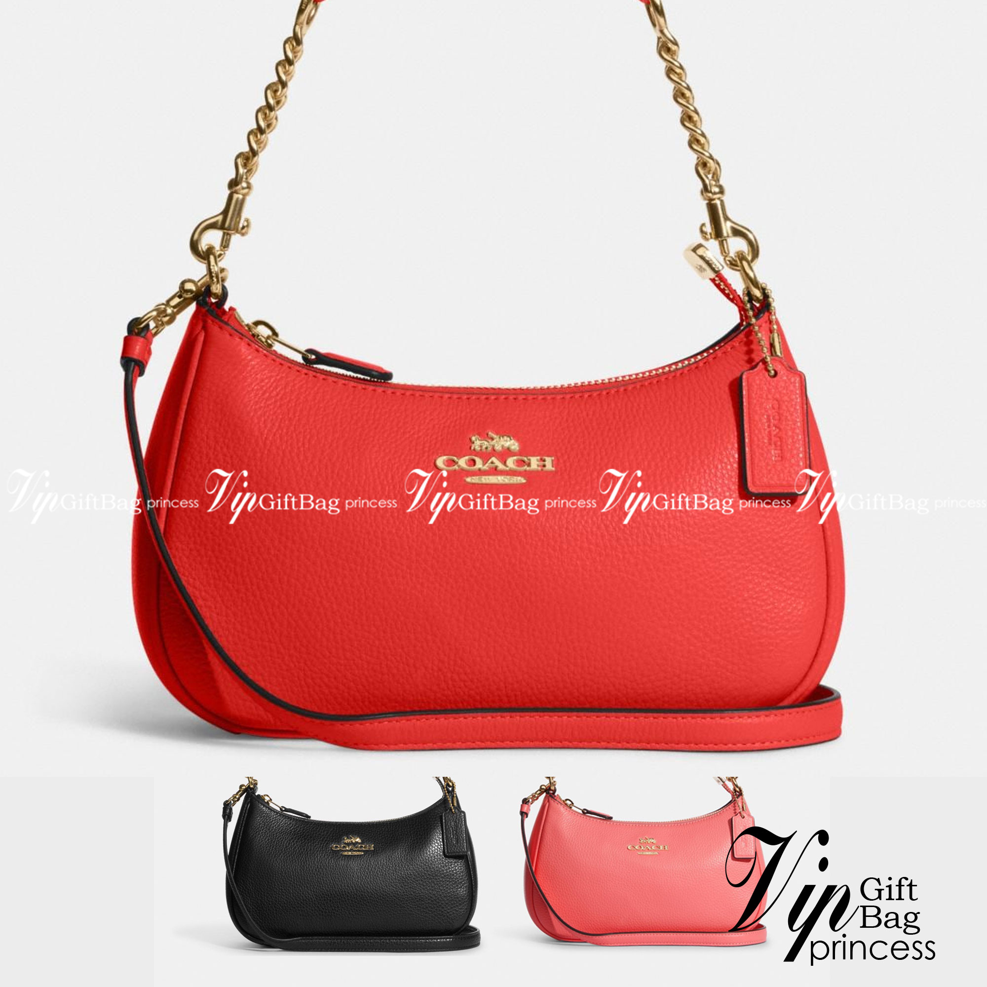 พร้อมส่งครบสี สวยทุกสีเลยค่า😘 ((CA173//CA209//CA548)) COACH TERI SHOULDER BAG 🔹กระเป๋าทรงพอช ในรูปแบบหนังแท้ หนังนิ่มสวยมากค่ะ