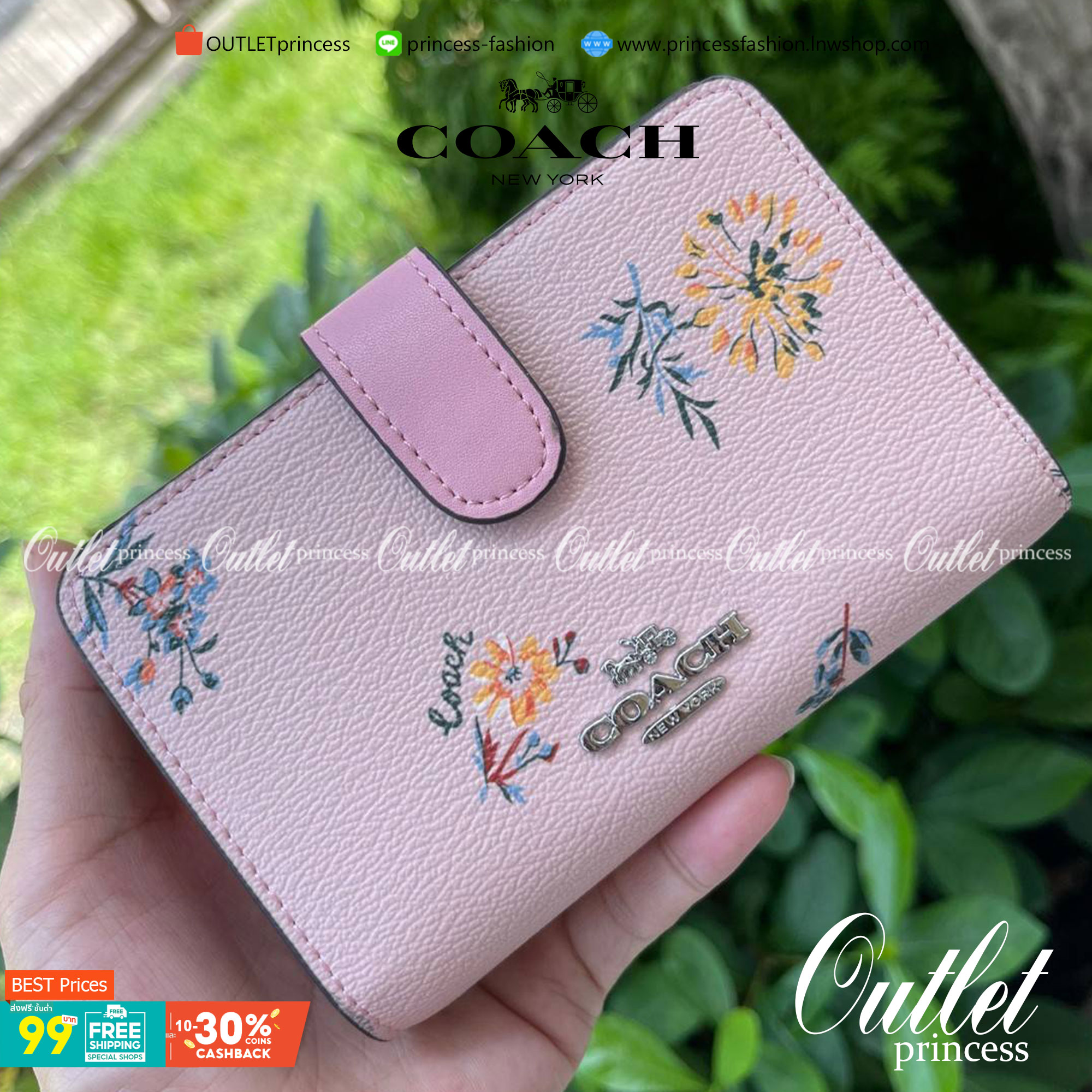 COACH MEDIUM CORNER ZIP WALLET IN SIGNATURE CANVAS กระเป๋าสตางค์ขนาดกลางที่ถือว่าเป็นไอเทม Must Have ของทุกเพศทุกวัยที่ต้องพกติดตัวไว้ตลอดเวลา เพราะนอกจากจะช่วยจัดเก็บเงิน บัตรประชาชน บัตรเครดิตและต่าง ๆ ให้เป็นระเบียบเรียบร้อยยังต้องคำนึงถึงประโยชน์ใช้สอ