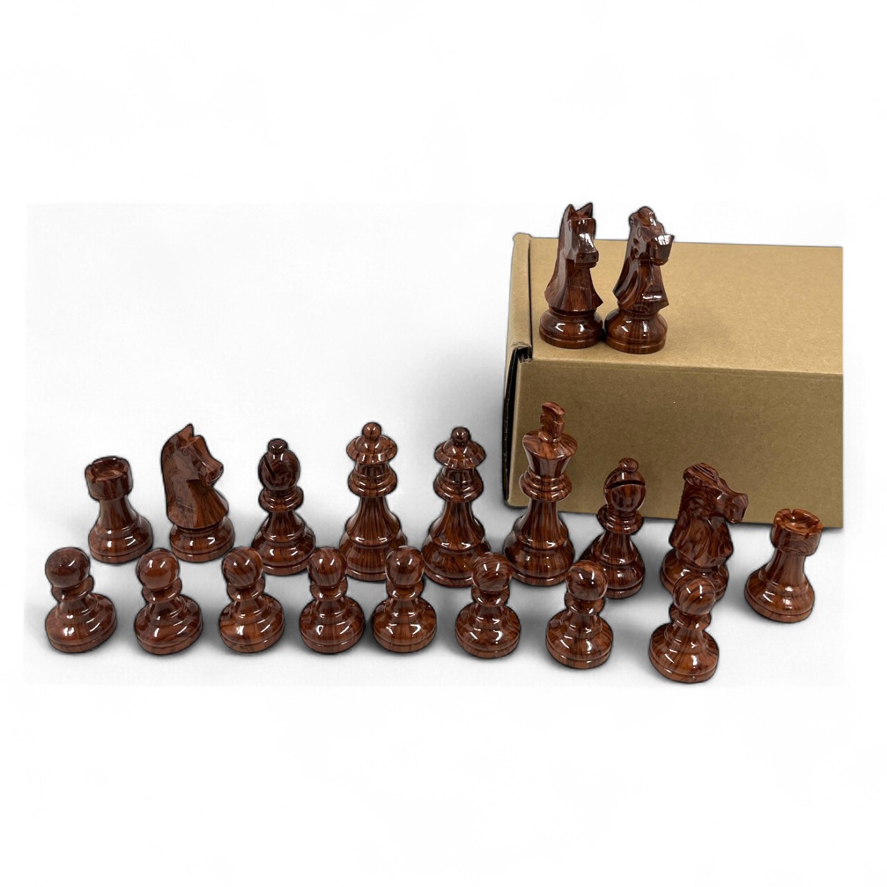 ตัวหมากรุกสากล German Knight ไม้Rose wood เคลือบผิวอะคริลิก