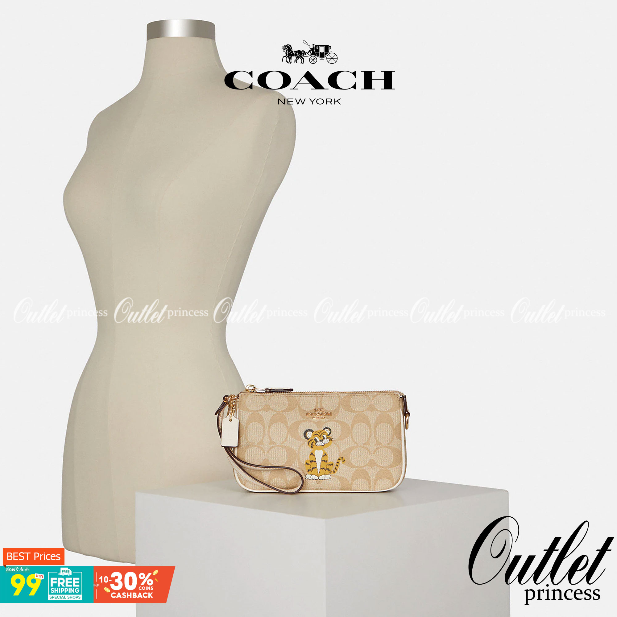 COACH NOLITA 19 IN SIGNATURE CANVAS WITH TIGER (C7699) 😻กระเป๋าถือ กระเป๋าสะพายทรงพอชเล็ก ปรับเป็นคล้องมือได้ รุ่นนี้ บอกเลยว่าใช้ง่ายสะพายคล่องมากๆ// จะสะพายไหล่ หรือปรับเปลี่ยนมาเป็นแบบคล้องมือเก๋ๆก็ยังได้ เพียงแค่ถอดตะขอมารวมกันไว้ที่หูกระเป๋าข