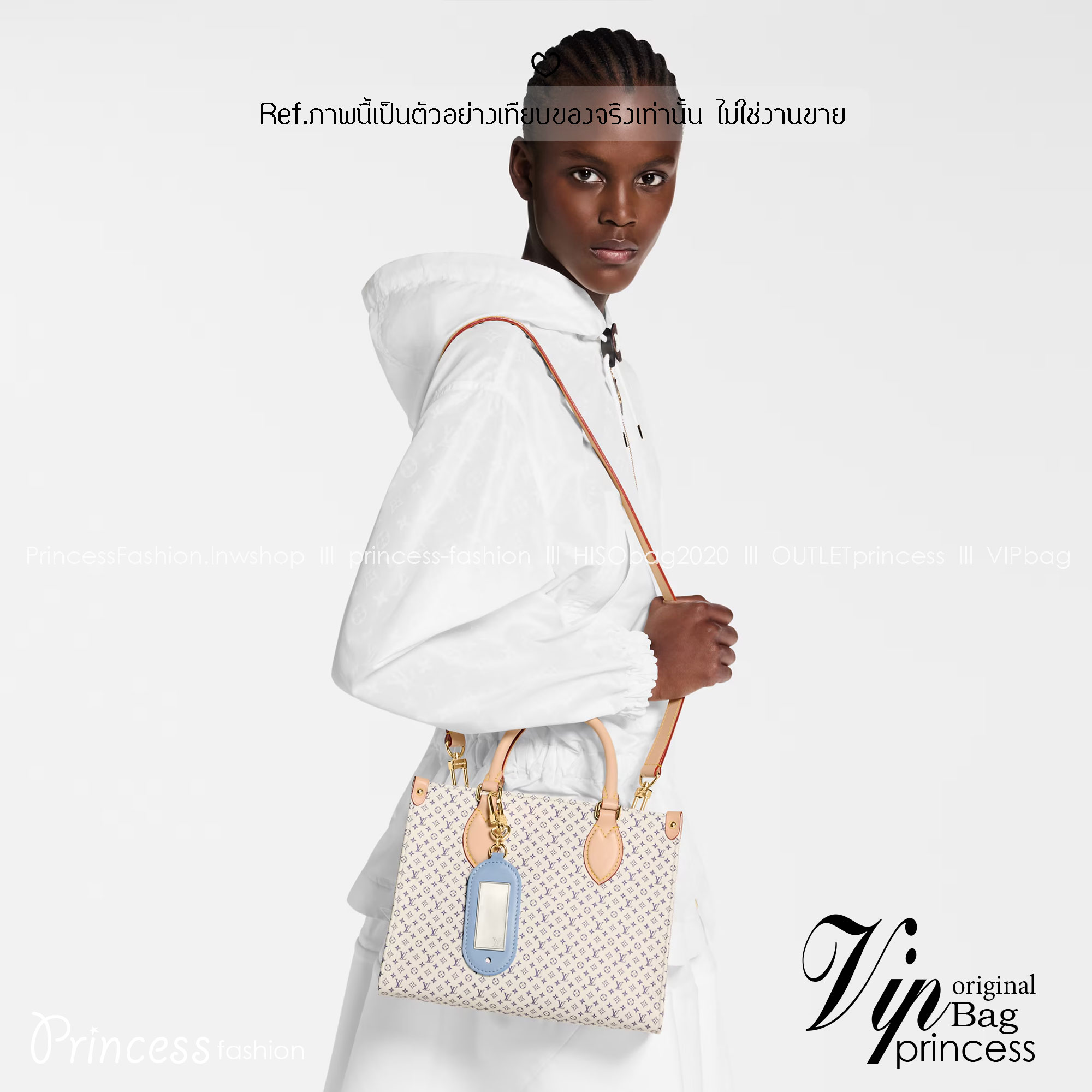 ORI หนังแท้ | LV OnTheGo PM bag Monogram Sand Beige กระเป๋าสะพายทรงโท้ทออนเดอะโก ในคอลเลกชัน LV Romance ยกระดับดีไซน์สำหรับฤดูกาลนี้ด้วยการผสานสัญลักษณ์ไอคอนิกลาย Damier และ Monogram ที่มีเอกลักษณ์ไม่ซ้ำใครของเมซงเข้าด้วยกัน กระเป๋าถือหนังหรูหรา