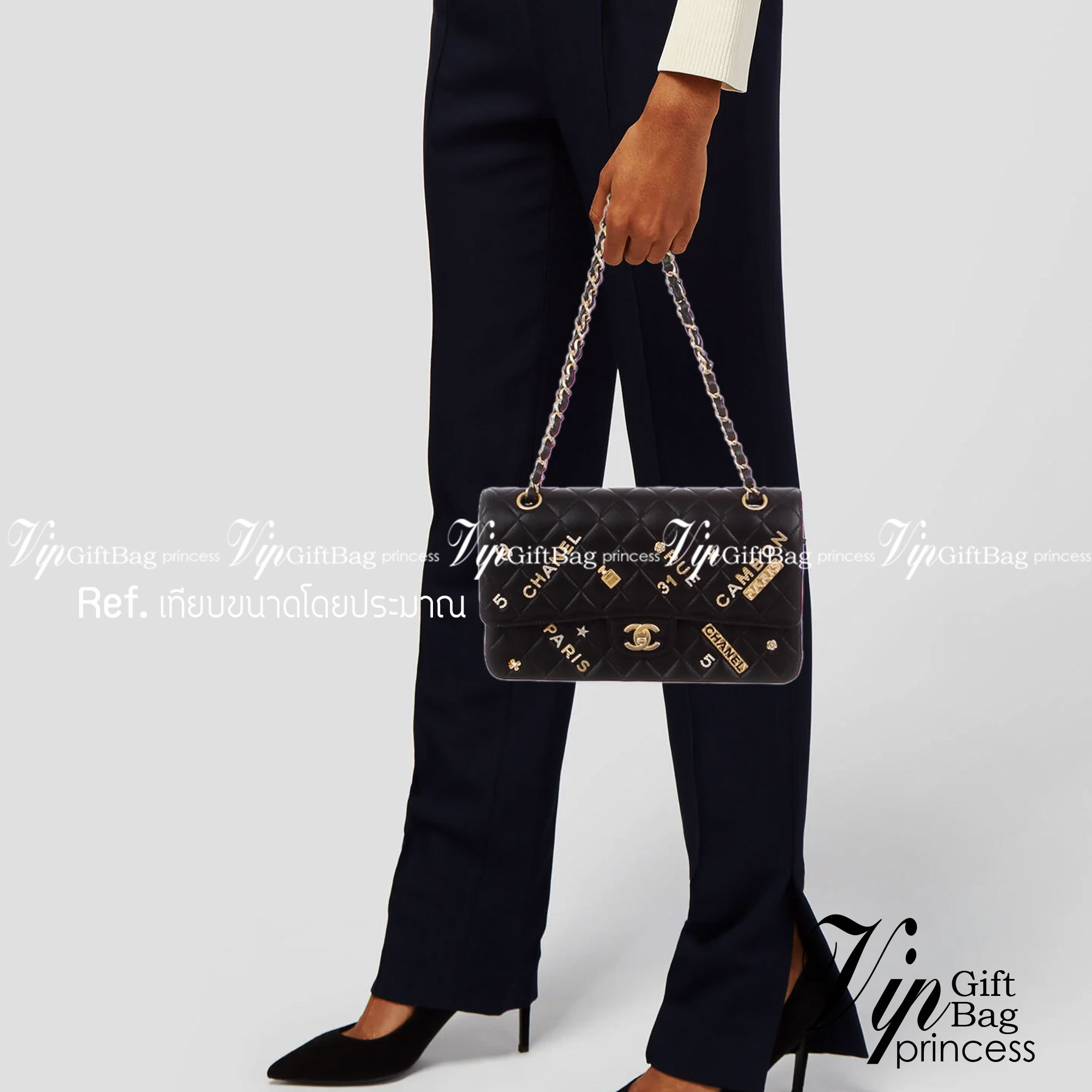 CHANEL 21S Lucky Charm Classic Flap Bag / Chanel 2021 Classic Medium Lucky Charm กระเป๋าสะพายรุ่นพิเศษ ซีซั่นคลาสสิก 21S พร้อมส่งที่ไทย ภาพถ่ายจากงานขายจริง ใช้งานต่างประเทศได้