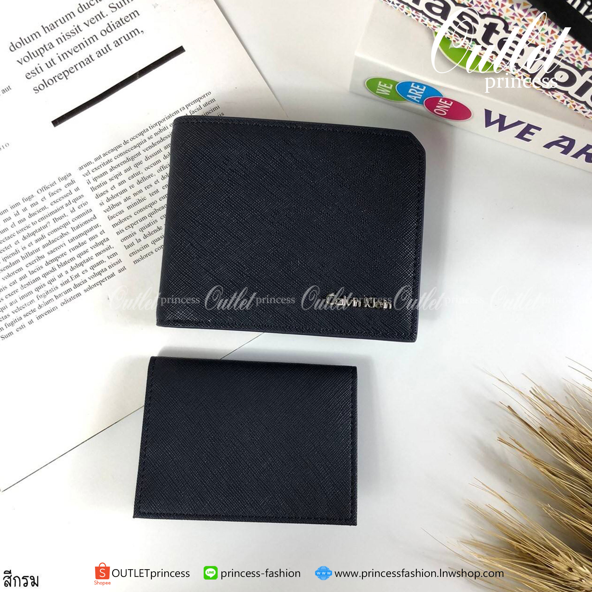 ของแท้ 100% 👍 Calvin Klein Leather Belt & Wallet Set เซตสุดคุ้ม ซื้อ 1 ได้ ถึง 3 สีกรม