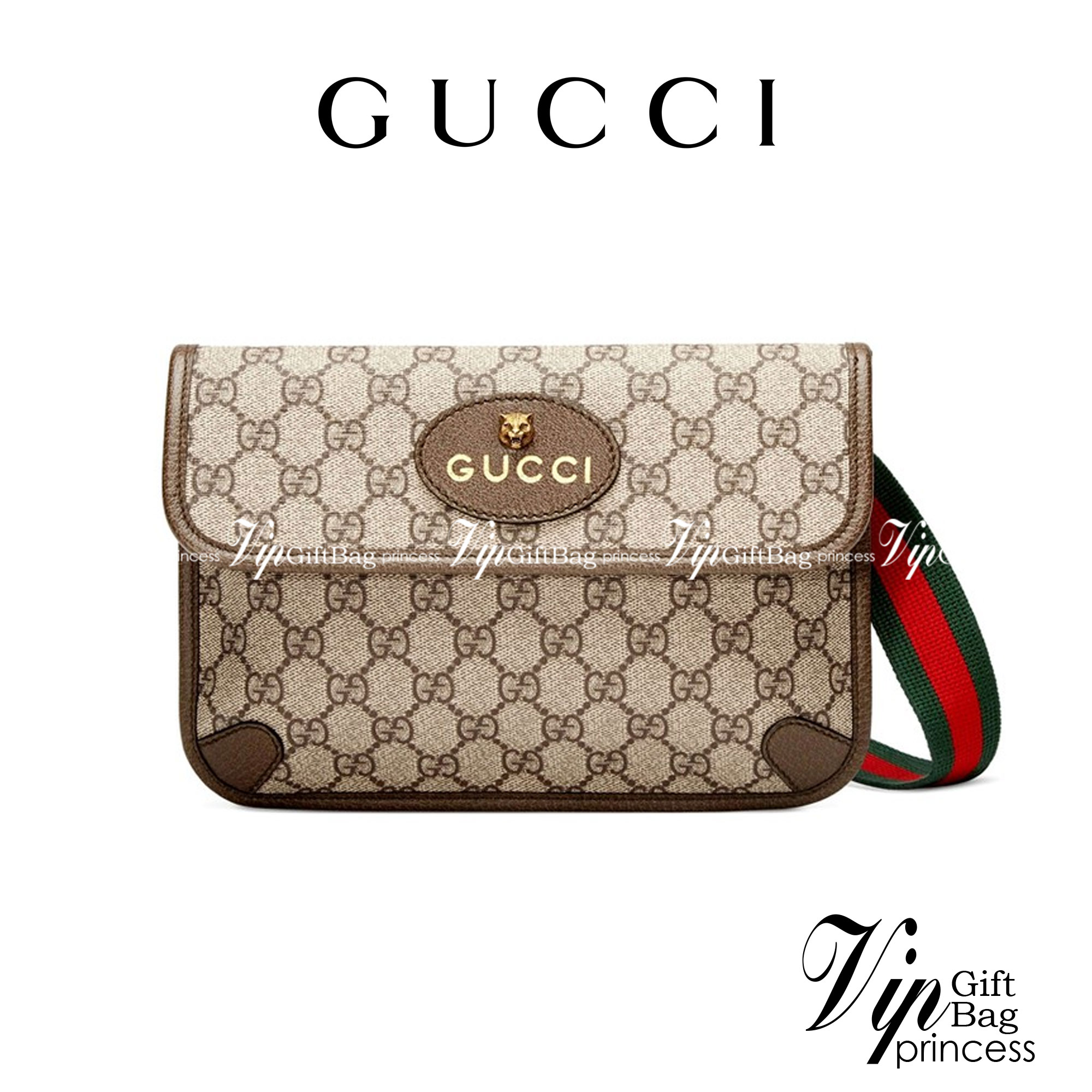 Gucci Neo Vintage Belt Bag / Gucci Ophidia Belt Bag กระเป๋าสะพายข้าง วัสดุผ้าใบ GG Supreme เปิดปิดแม่เหล็ก มี3ช่องแยกกันเป็นสัดส่วน ซับในผ้าฝ้ายและลินิน สายปรับระดับได้ ถอดสายไม่ได้