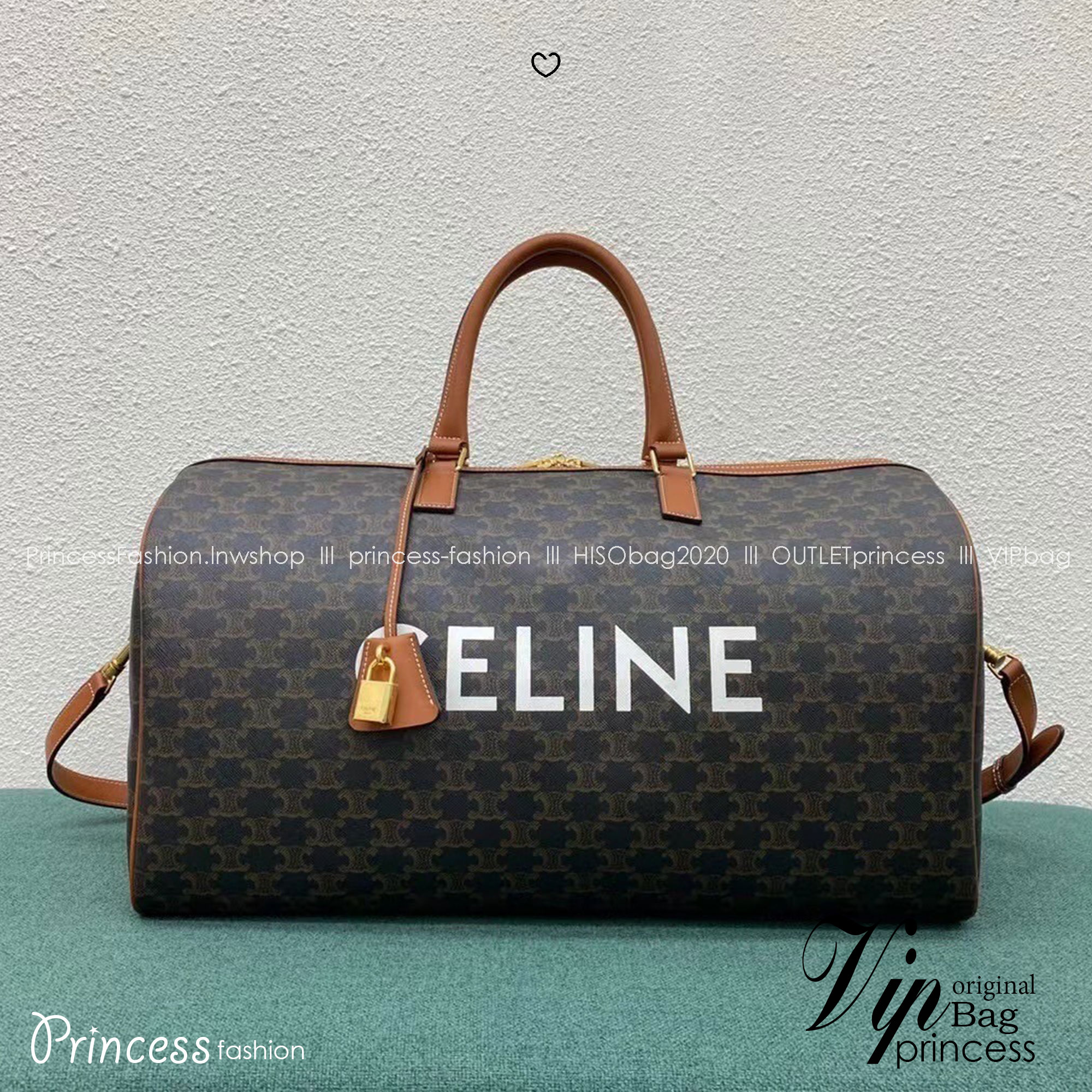 CELINE Large Voyage bag in Triomphe Canvas / Celine Keepall Bag กระเป๋าทรงบอสตันใบใหญ่จุสัมภาระได้เยอะสุดๆหนังขึ้นลาย Signature สวยหรูสุดคลาสสิค ดีไซน์ไม่มีเอ้าท์