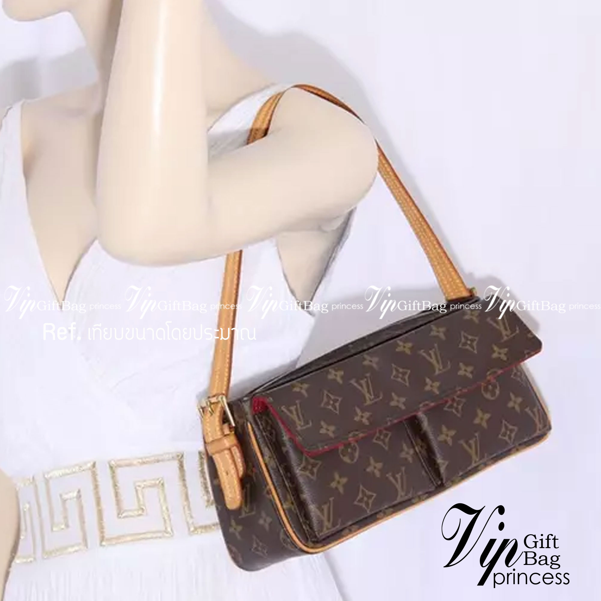 LV VIBA CITE MM Monogram เกรดออริจินอล กระเป๋าสะพายไหล่งานแบรนด์ รุ่นวินเทจ เป๊ะ ปัง ปั้มทุกจุด สวยหรูดูแพง ตามแบบฉบับแบรนด์ ภาพถ่ายจากงานขายจริง ใช้งานต่างประเทศได้