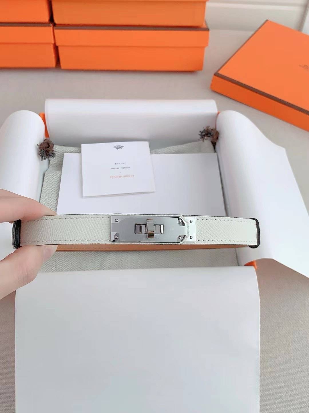 TOP ORI | Hermes Kelly 18 belt leather เข็มขัดแอเมสเกรดเทียบแท้ หนังแท้ full box set