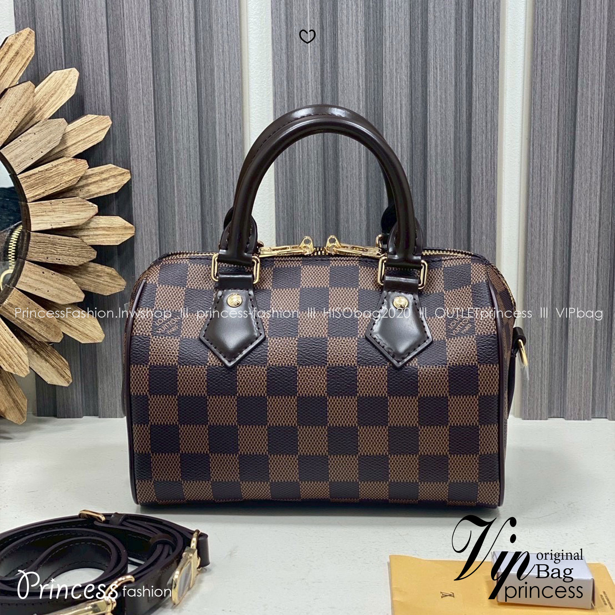 ORI หนังแท้ | LV Speedy Bandoulière 20 Monogram / Damier Ebene canvas กระเป๋าทรงหมอนสปีดี้ รุ่นท็อปฮิตในตำนาน สวยงามตลอดกาล