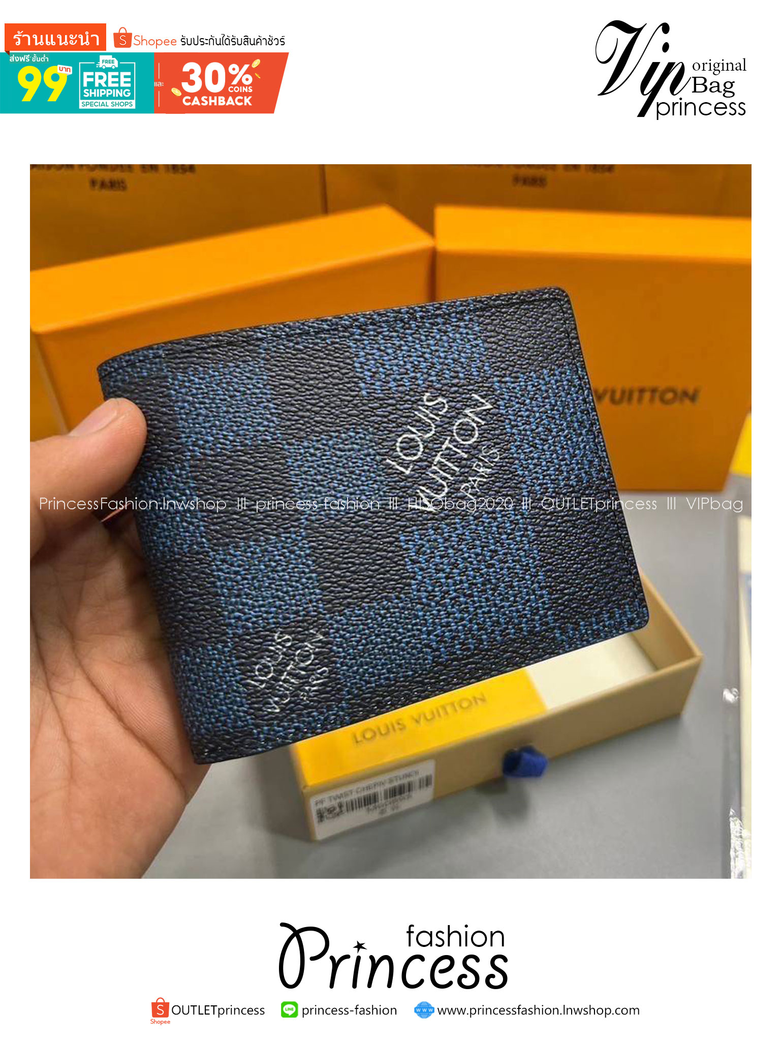 ORI หนังแท้ | LV Multiple Wallet / LV Short Wallet / LV Damier Graphite Wallet กระเป๋าสตางค์ใบสั้น กระเป๋าสตางค์ผู้ชาย