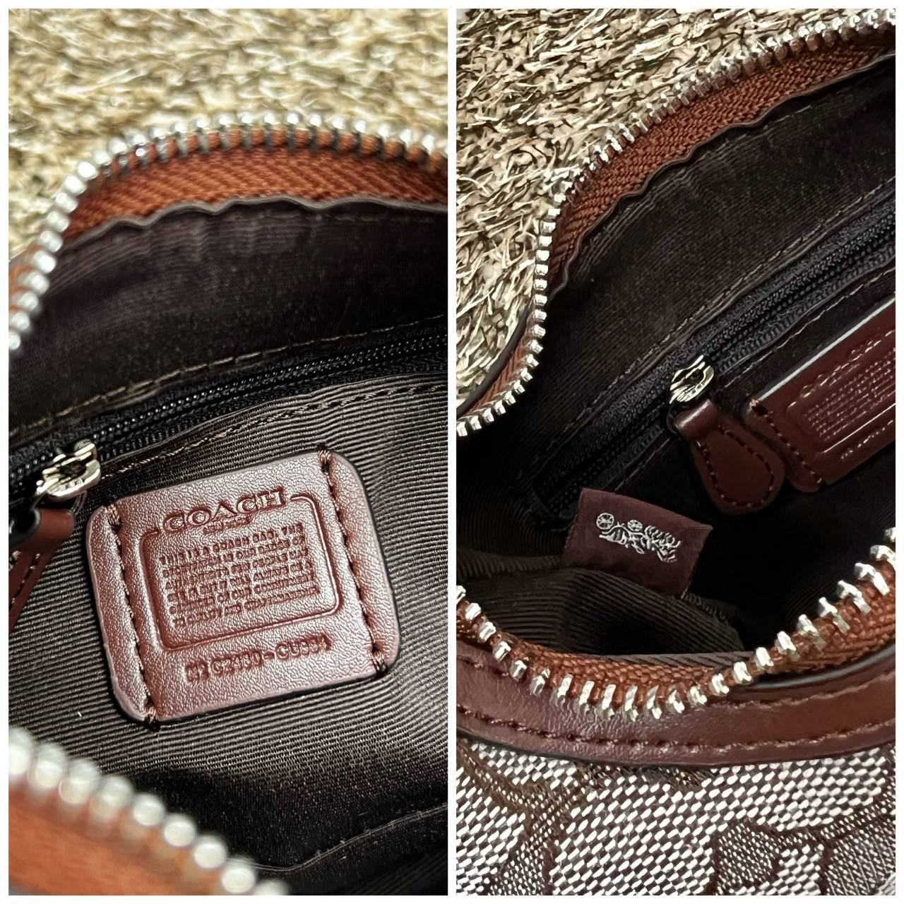 COACH CARMEN MINI CROSSBODY IN SIGNATURE JACQUARD กระเป๋ารูปทรงพระจันทร์โค้งมน น่ารักน่าใช้มากๆ!! เกรดท็อปออริ เกรดดีสุด สลับแท้ 1:1 ใช้ต่างประเทศได้