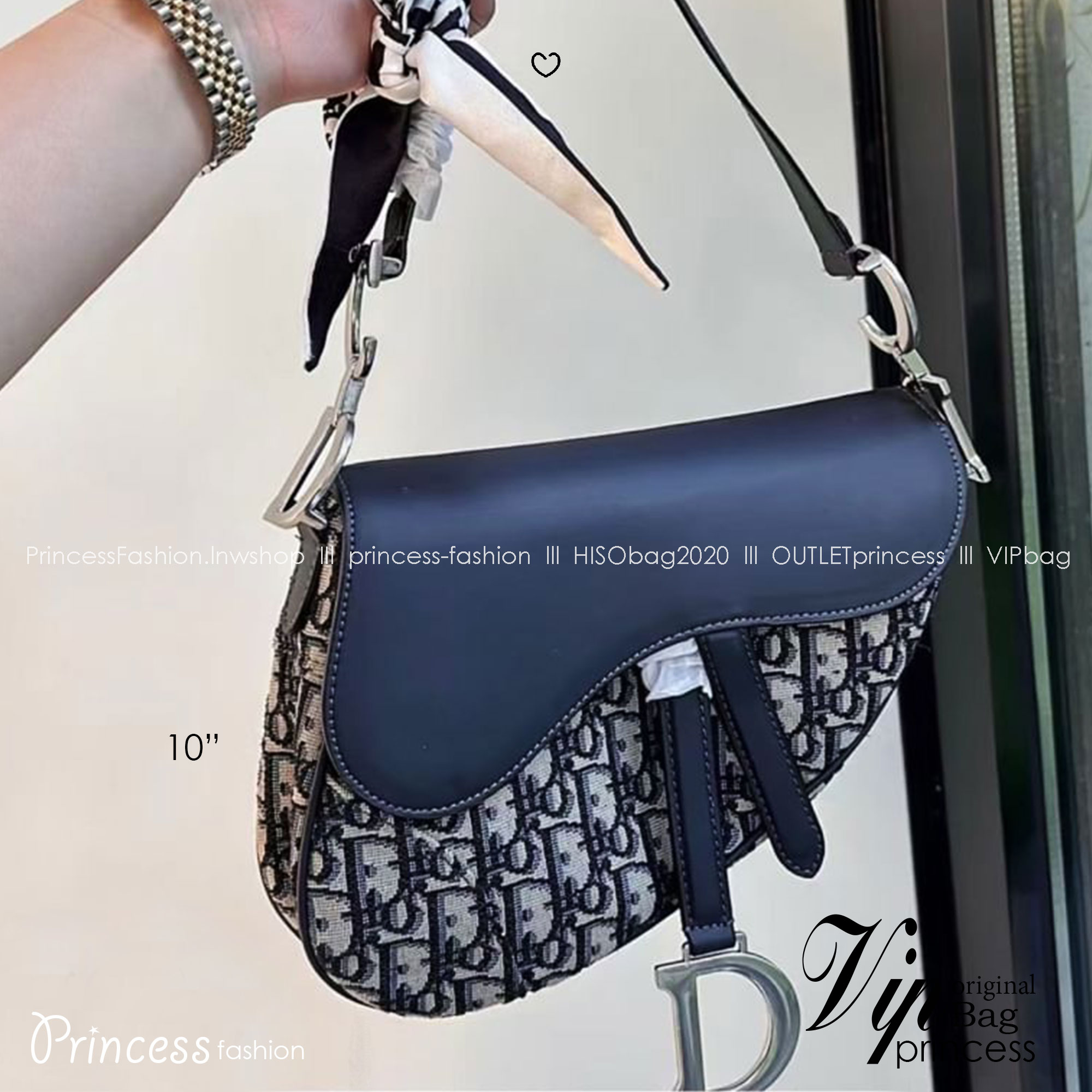 DIOR Saddle bag with shoulder strap Dior Oblique jacquard fabric and smooth Leather กระเป๋าสะพายทรงอานม้า กระเป่าที่มีเอกลักษณ์สวยงามเหนือกาลเวลา รุ่นใหม่ฝาพับแบบหนัง ทรงสวยไม่ซ้ำใคร