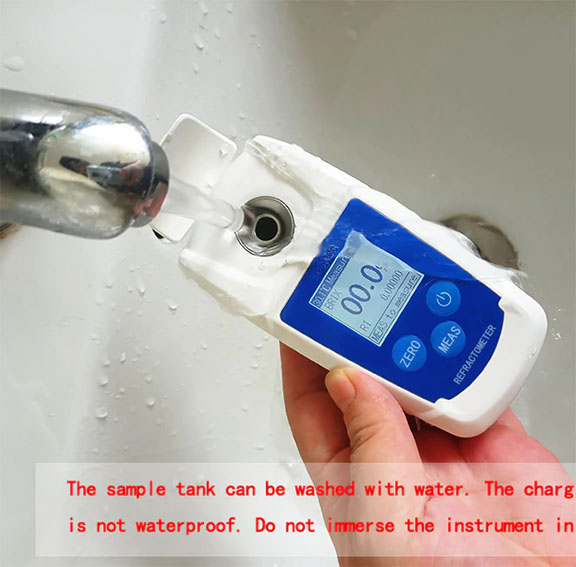 เครื่องวัดความหวาน ผลไม้ เครื่องดื่ม แคนตาลูป เมล่อน น้ำมะพร้าว อ้อย ระบบดิจิตอล ช่วงวัด 0-32% Brix