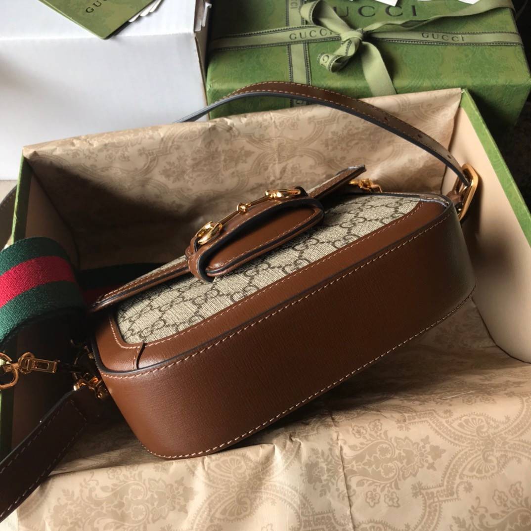Gucci Horsebit 1955 mini bag GG Supreme in canvas พร้อมส่ง เกรดท็อปออรินอล งานเหมือนสุด หนังแท้ สวยงามตามรูป