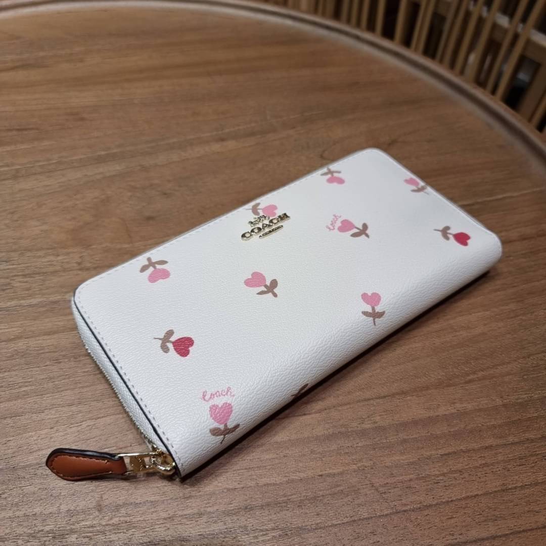 OUTLET 】COACH ACCORDION ZIP WALLET IN SIGNATURE CANVAS F86093 C3287 F98126 กระเป๋าสตางค์ใบยาว น่ารักน่าใช้