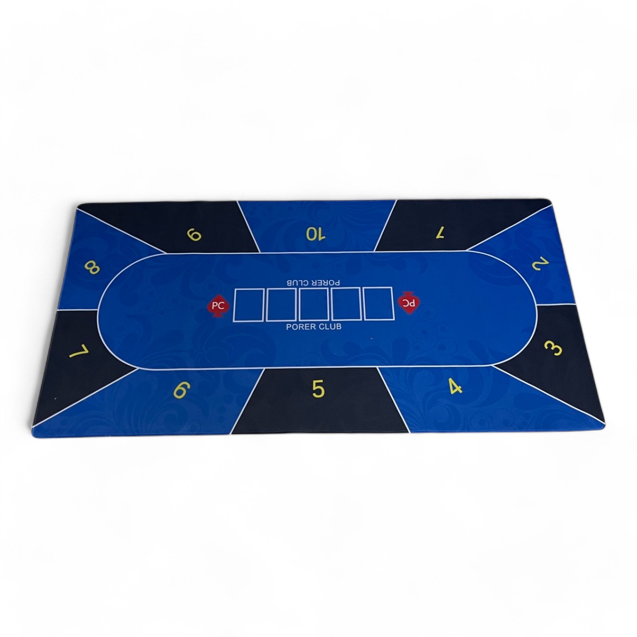 ชุดชิพโป๊กเกอร์ MONTE CARLO จำนวน300 เหรียญพร้อมกระเป๋าดำแบบหนาและแผ่นปูสีฟ้าดำรอง10คน 60x120cm.