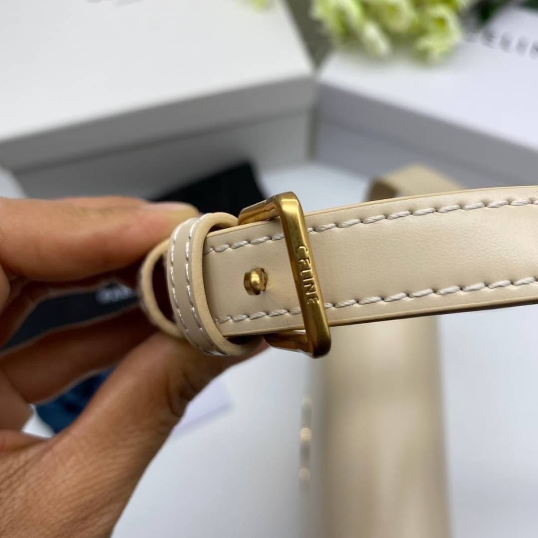 TEEN 18cm : CELINE TEEN TRIOMPHE BAG IN SHINY CALFSKIN / Celine Triomphe Bag / Celine Bag พร้อมส่ง 7 สี เกรดออริ 1:1 กระเป๋าแบรนด์หรูที่ควรมีแห่งปี รูปทรงสี่เหลี่ยมรุ่นฮอตฮิตของเหล่าดาราและเซเลบทั้งหลาย ดีไซต์เรียบหรู