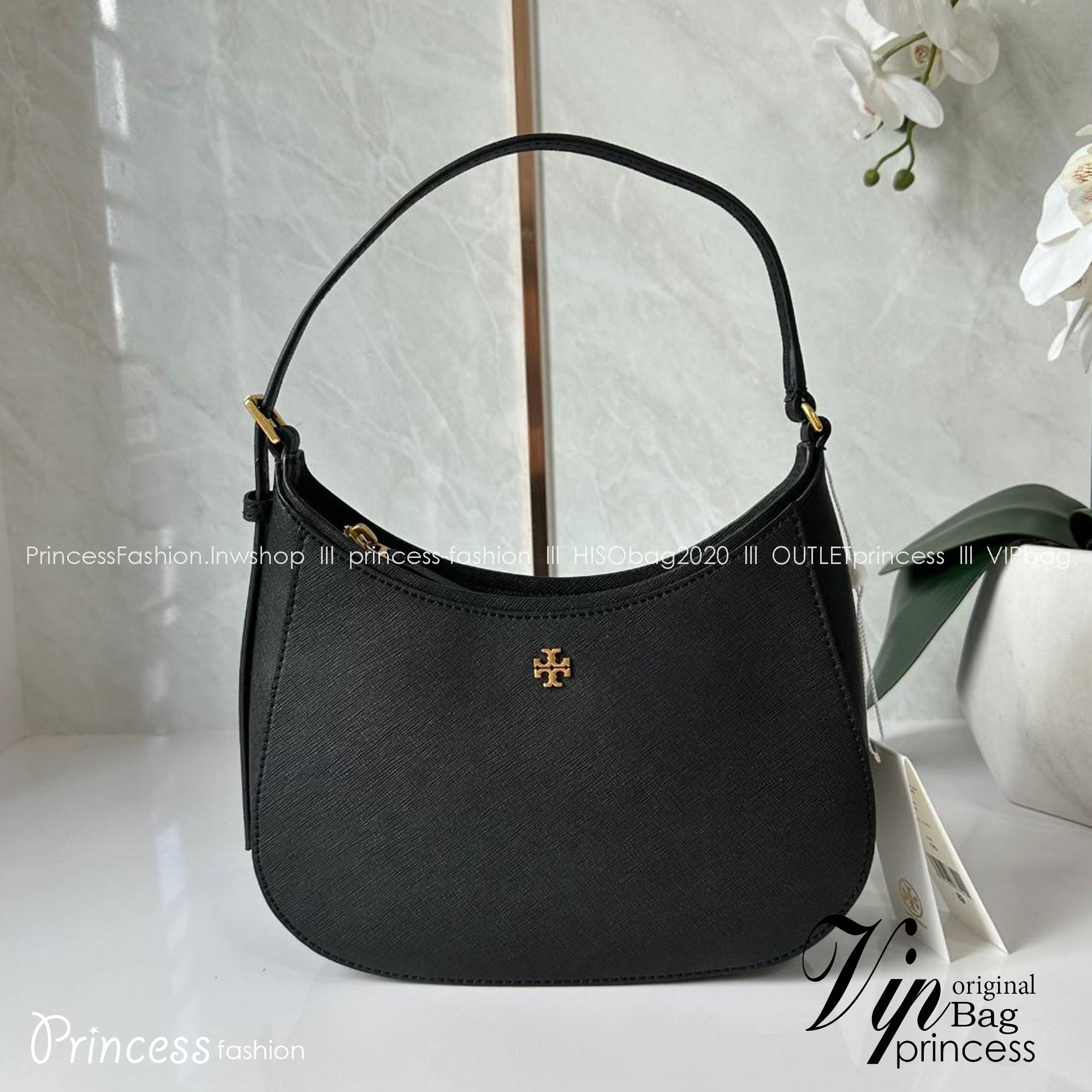 TORY BURCH EMERSON ZIP SHOULDER BAG 137416 / TORY BAG พร้อมส่ง 3 สี กระเป๋าสะพายไหล่ / คล้องแขน หนังซาเฟียโน่ ทนทาน