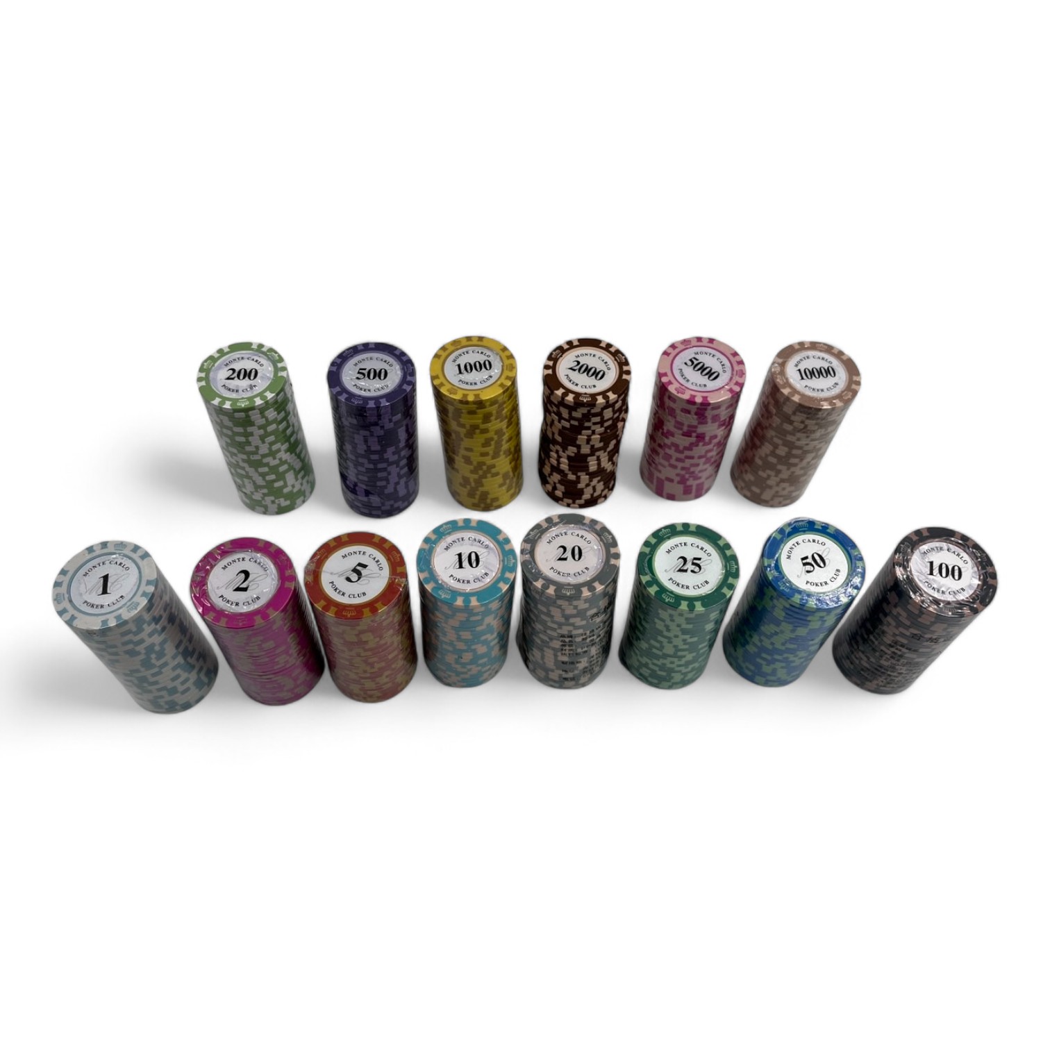 ชุดชิปโป๊กเกอร์เกรดพรีเมี่ยม น้ำหนัก14g.MONTE CARLO (แบรนด์ Poker Club)