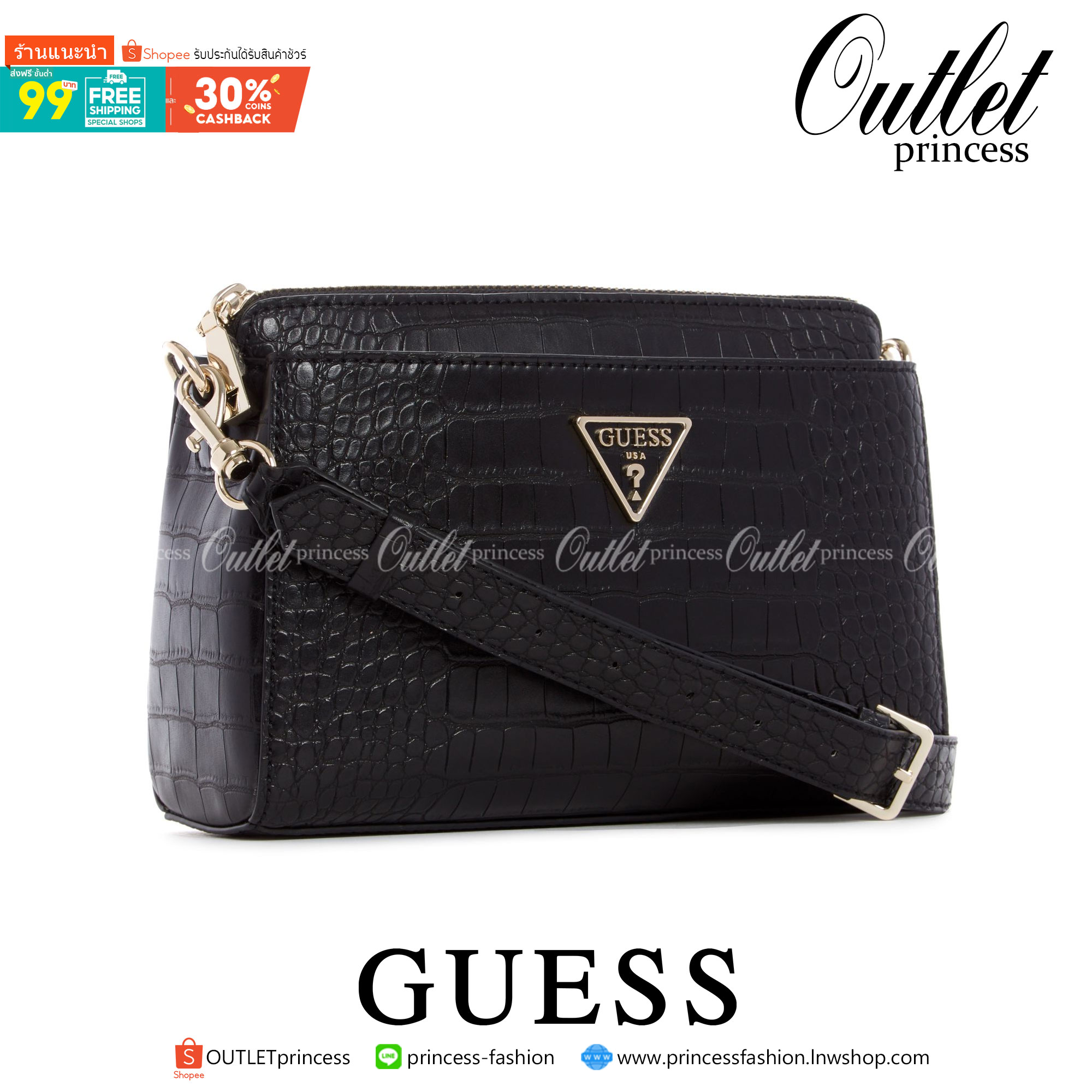 ของแท้ 💯% Guess maddy girlfriend crossbody กระเป๋าสะพายรุ่นใหม่ล่าสุดจาก Guess factory วัสดุ PU คุณภาพดีนิ่ม น้ำหนักเบา ด้านหน้าประดับด้วยโลโก้แบรนด์สวยโดดเด่น