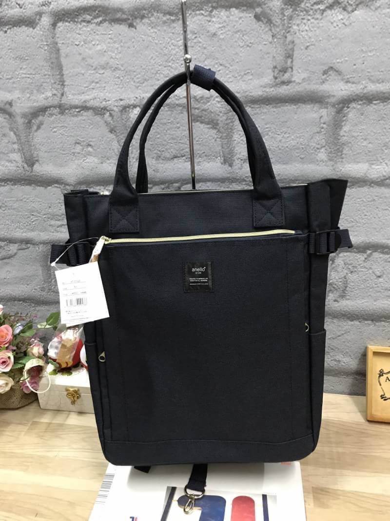 ของแท้ Anello polyester canvas 10 pocket Rucksack คอลเลคชั่นใหม่ล่าสุด!! เป้รุ่นใหม่ชนช้อป ดีไซน์เก๋ เป็นได้ทั้งสไตล์toteโดยการเก็บสายสะพายเป้เข้าช่องซิปที่ด้านหลัง และเป็นสไตล์เป้rucksackได้ มีช่องเล็กช่องน้อยรอบตัวกระเป๋า เปิดปิดด้วยซิปเดียวด้านบน ตัวกร