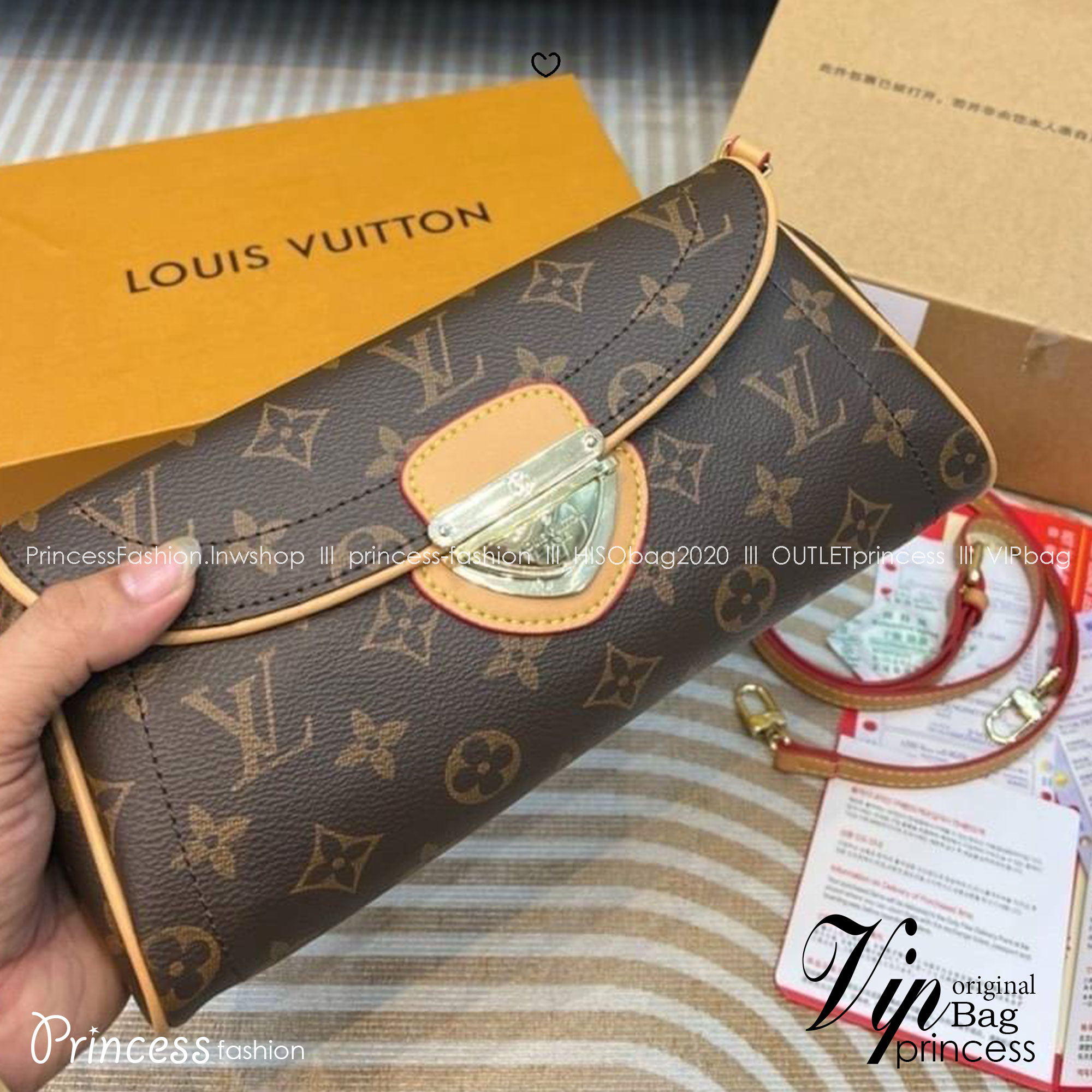 LV Monogram Canvas Beverly Clutch Bag / LV Monogram Pochette Beverly Shoulder Bag กระเป๋าทรงคลัช ทรงพอช งานวินเทจ ลายโมโนแกรม ถือหรือสะพายไหล่ได้ สวยหรูตลอดกาล