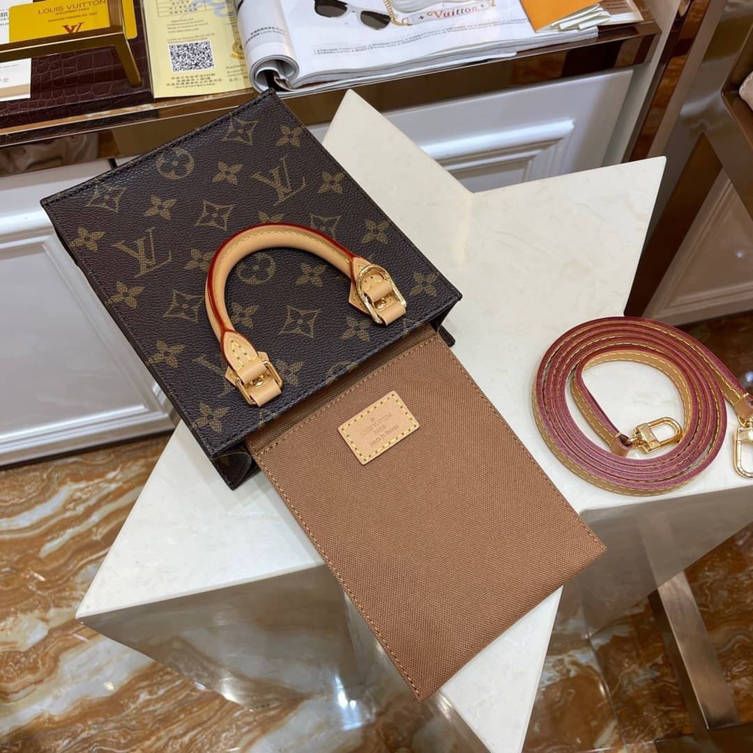 LV Petit Sac Plat / LV MINI TOTE เกรดใช้งานสลับใบจริงได้ เทพออริจินอล เนื้องานสวยงาม หนังแท้ ภาพสินค้าถ่ายจากงานขายจริงใช้งานต่างประเทศได้