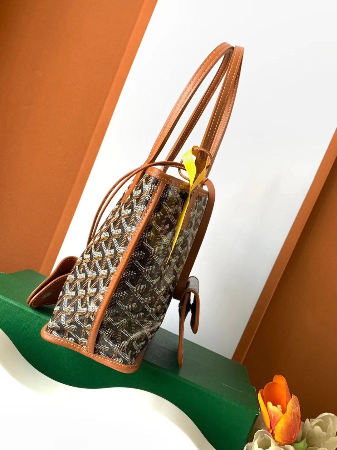 GOYARD Anjou Mini Bag Little Heart Shape กระเป๋าทรงโท้ทมินิ หนังแท้สวยเป๊ะ เกรดท็อปออริ สลับแท้ 1:1 เกรดดีสุด ใช้ต่างประเทศได้ ผ่านทุก ตม.