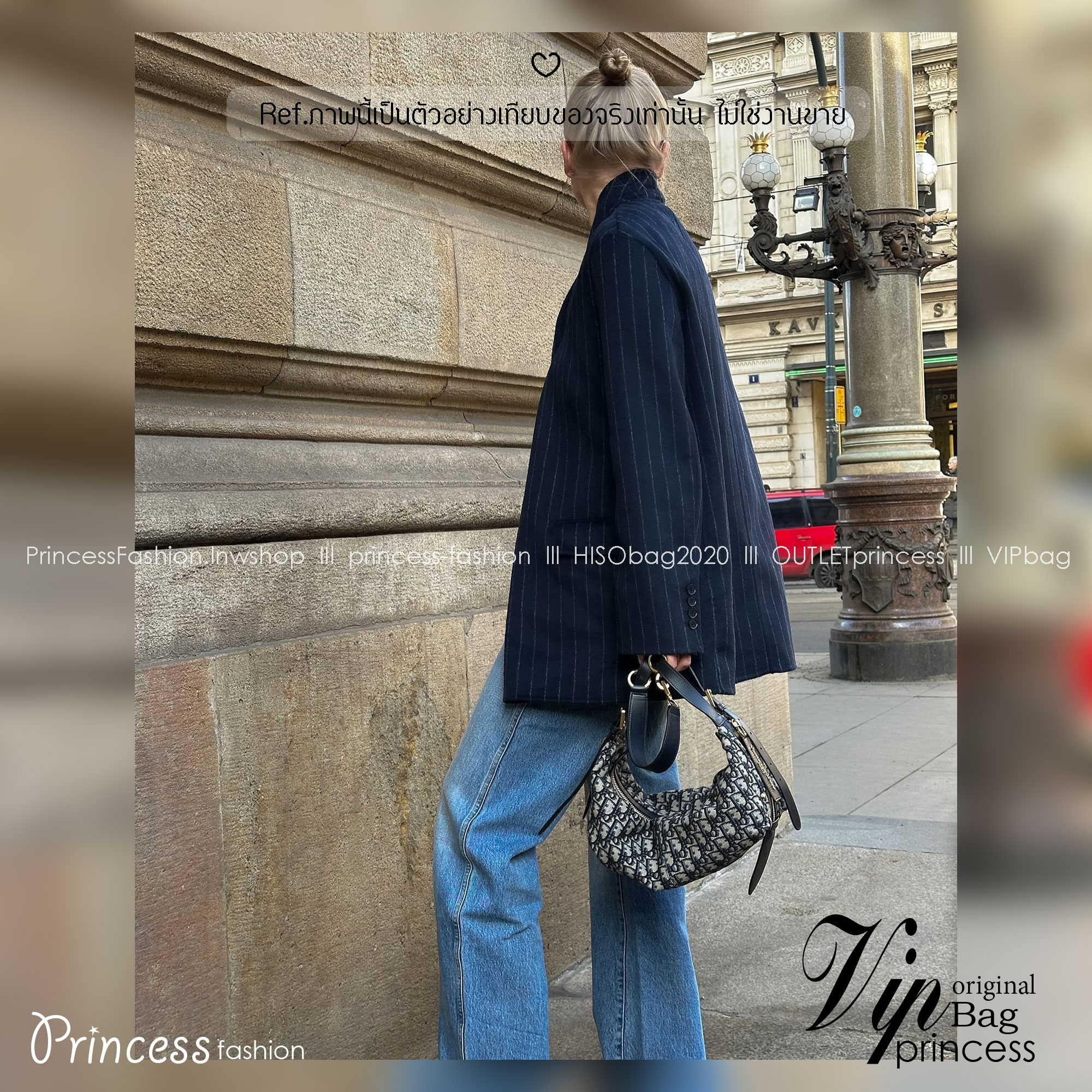 ORI หนังแท้ | DIOR Medium D-Journey Bag Blue Dior Oblique Jacquard กระเป๋าสะพายโฮโบทรงสวย รุ่นใหม่ล่าสุด ดีไซน์เรียบหรูลัคชูที่สุด มาพร้อมสายสะพาย2เส้นคู่แบบใหม่สุดเก๋ เป็นไอเท็มที่ควรมีไว้ติดบ้านอีกใบเลยน้า