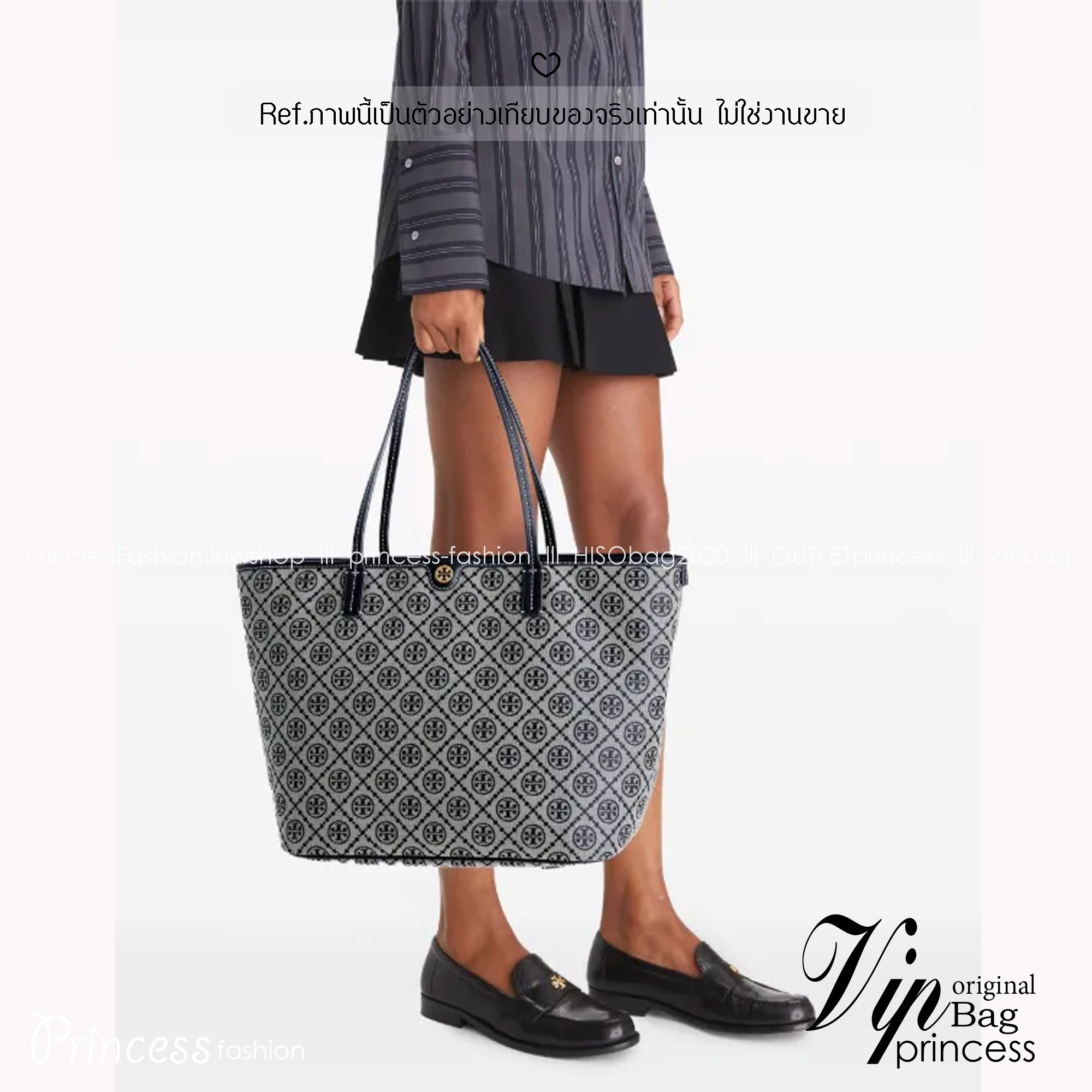 ORI หนังแท้ | Tory Burch T Monogram zip tote bag กระเป๋าทรงโท้ทใบใหญ่ทรงกว้างพร้อมใบเล็กเข้าเซ็ท งานผ้าแจ็คการ์ดตัดขอบหนัง เดอะเบสท์ เซลเลอร์!! ที่สุดของไอเท็มยอดฮิตติดอันดับ ขายดี ขายได้ตลอด ลายโมโนแกรมสุดคลาสสิค สาวๆว่าต้องมีติดบ้านจริงๆน้า