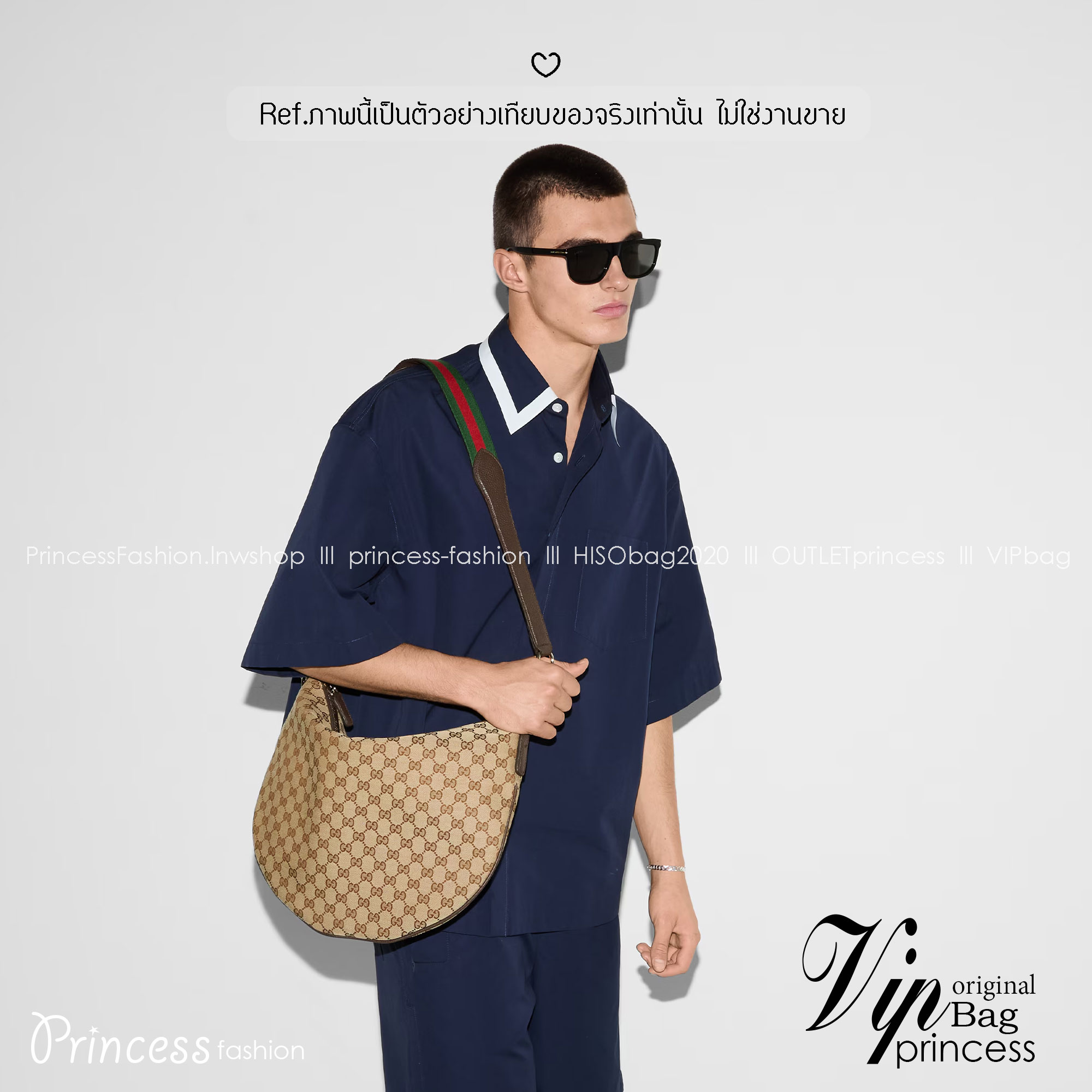 Gucci B medium shoulder bag รุ่นใหม่แบรนด์หรู กระเป๋าสะพายทรงโฮโบ ขนาดใหญ่ จุของได้เยอะ ใหม่ล่าสุดก่อนใคร รูปทรงสวยคลาสสิค พิมพ์ลาย GG คมชัด ภายในเป็นช่องโล่ง เป็นไอเท็มสวยรับทรัพย์ก่อนปีใหม่ได้เลย