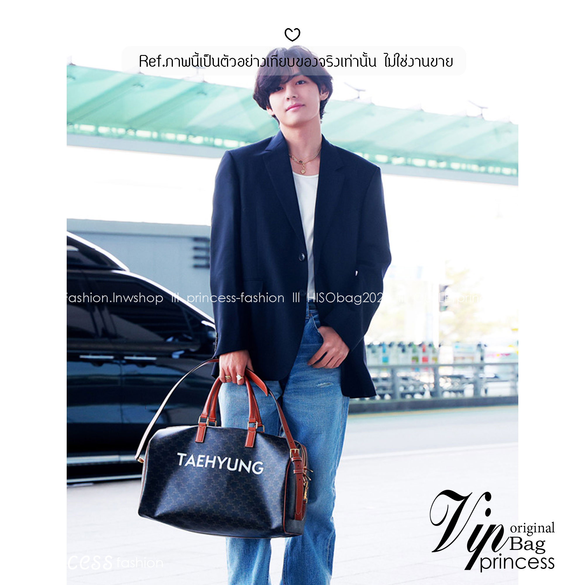 ORI หนังแท้ | CELINE Large Travel Bag IN Triomphe Canvas and Leather กระเป๋าสะพายสไตล์เดินทาง keepall ใบใหญ่จุสัมภาระได้เยอะ หนังขึ้นลาย Signature สวยหรูสุดคลาสสิค ดีไซน์ไม่มีเอ้าท์