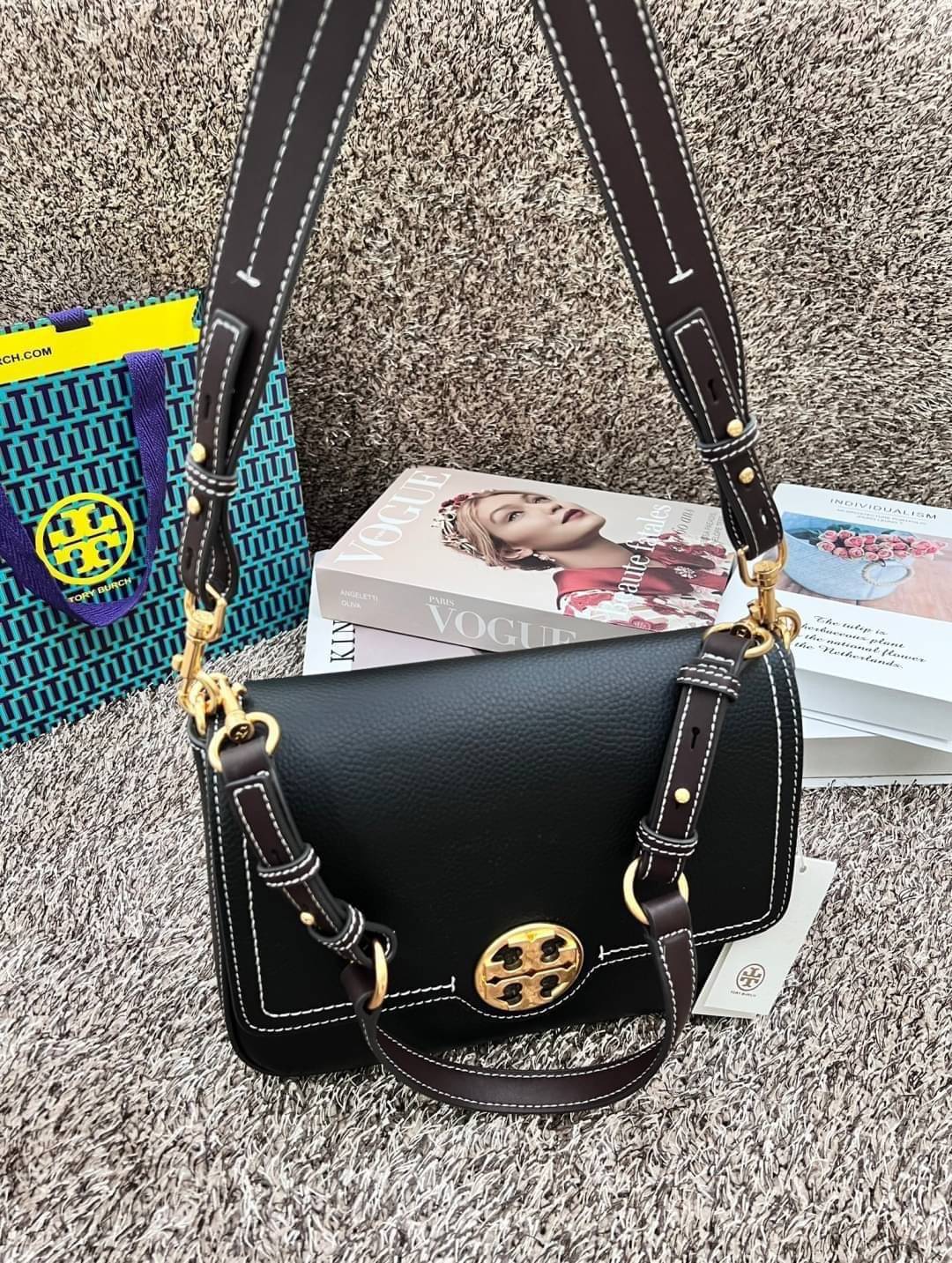 พร้อมส่ง 2 สี TORY BURCH FELIX CONVERTIBLE SHOULDER BAG กระเป๋าสะพาย เกรดท็อปออริ เกรดดีสุด สลับแท้ 1:1