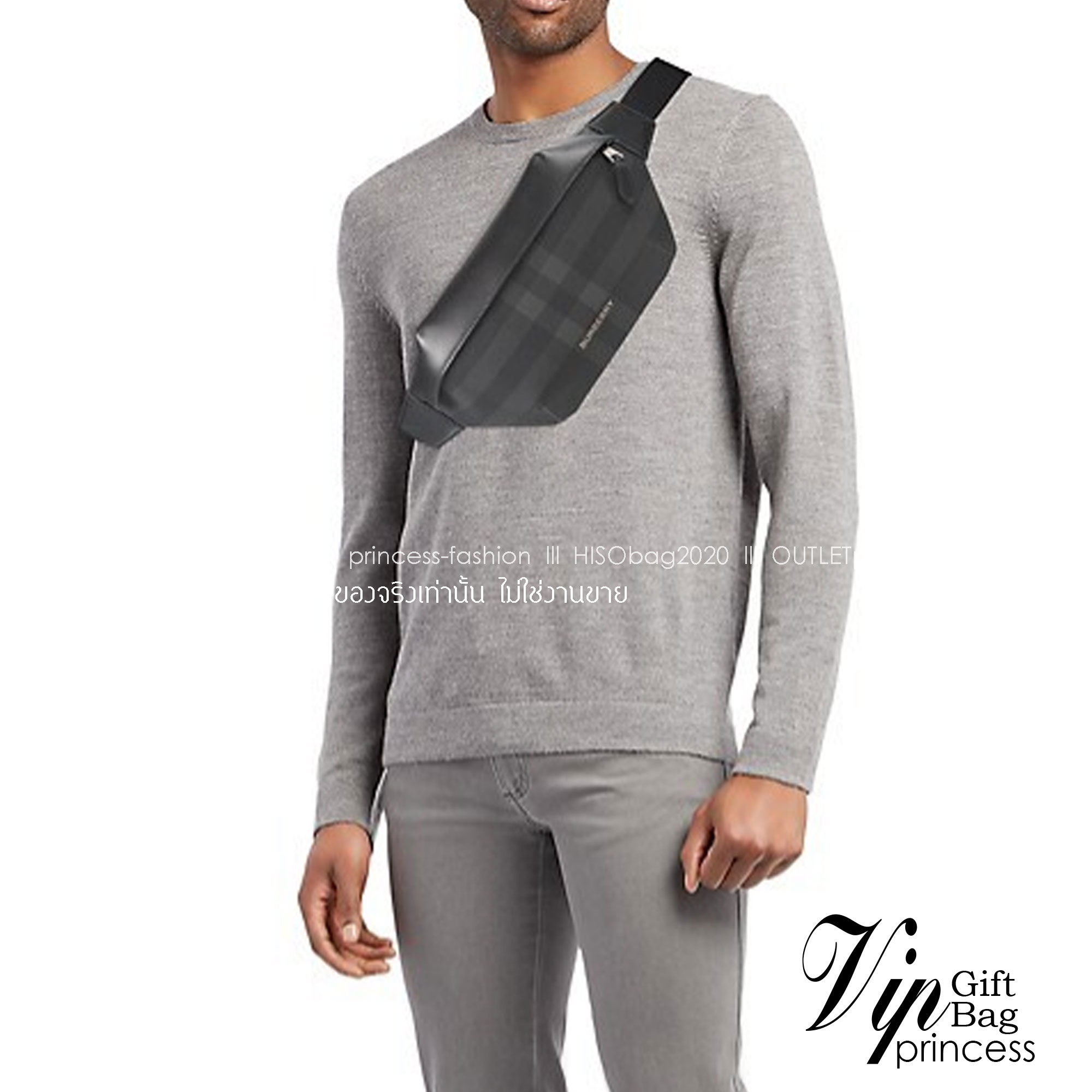 Burberry Sonny Plaid Leather Belt Bag / BURBERRY FRAGRANCES BELT BAG คาดเอว คาดอกแบบ UNISEX ใช้ได้ทุกเพศ ลายวินเทจตามแบบฉบับของแบรนด์