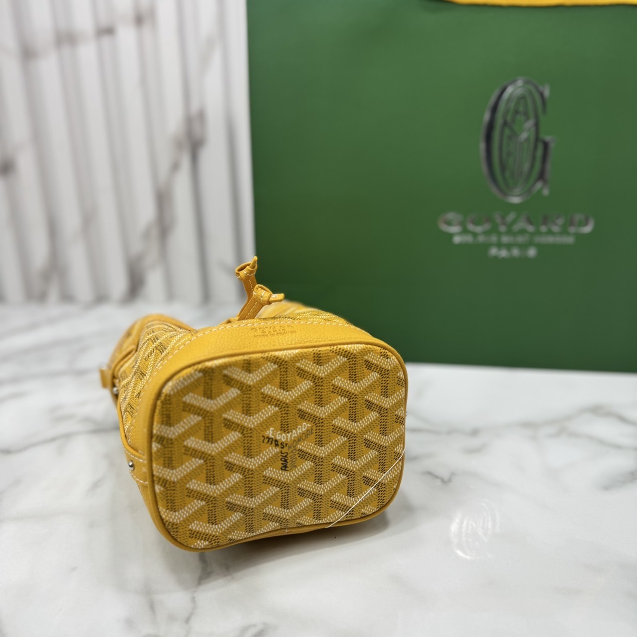 RI หนังแท้ | Goyard Petit Flot Mini bucket bag กระเป๋าสะพายทรงบัคเก็ต ไซส์มินิ ดูผู้ดีในตัว วัสดุหนังแคนวาสพิมพ์ลายสวยคม
