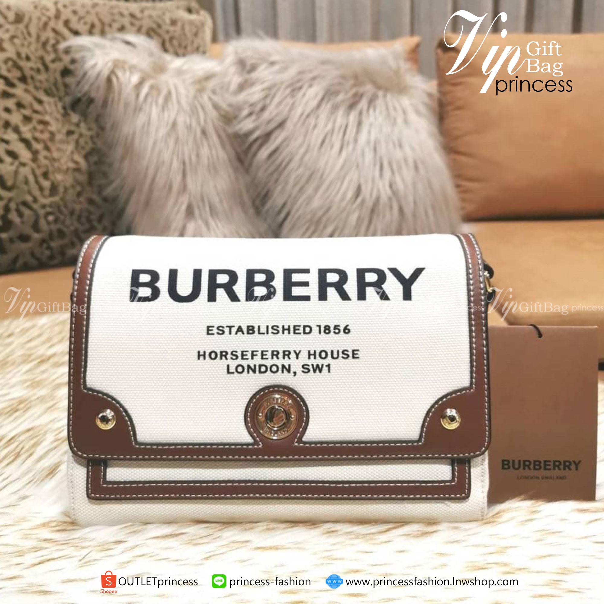 พรีเมี่ยมกิ๊ฟแท้ 100% BURBERRY FRAGRANCES CROSSBODY BAG VIP GIFT WITH PURCHASE (GWP)