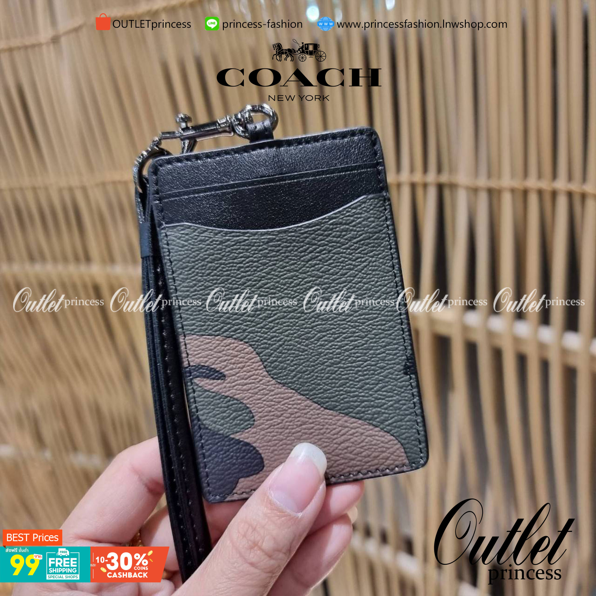 COACH C3305 ID LANYARD IN COLORBLOCK SIGNATURE CANVAS ง่ายๆแบบไม่ธรรมดา!! คลาสสิคแต่มีดีเทลโดดเด่น!! กระเป๋าถนอมบัตร พร้อมสายคล้องคอ ดีไซน์ลวดลายสวย ดูดีทุกแบบ ใช้งานง่าย พกพาสะดวก จะใส่บัตรพนักงาน บัตรเครดิต บัตรปชช. ใบขับขี่ และบัตรอื่นๆที่อยากจะใส่!! ต