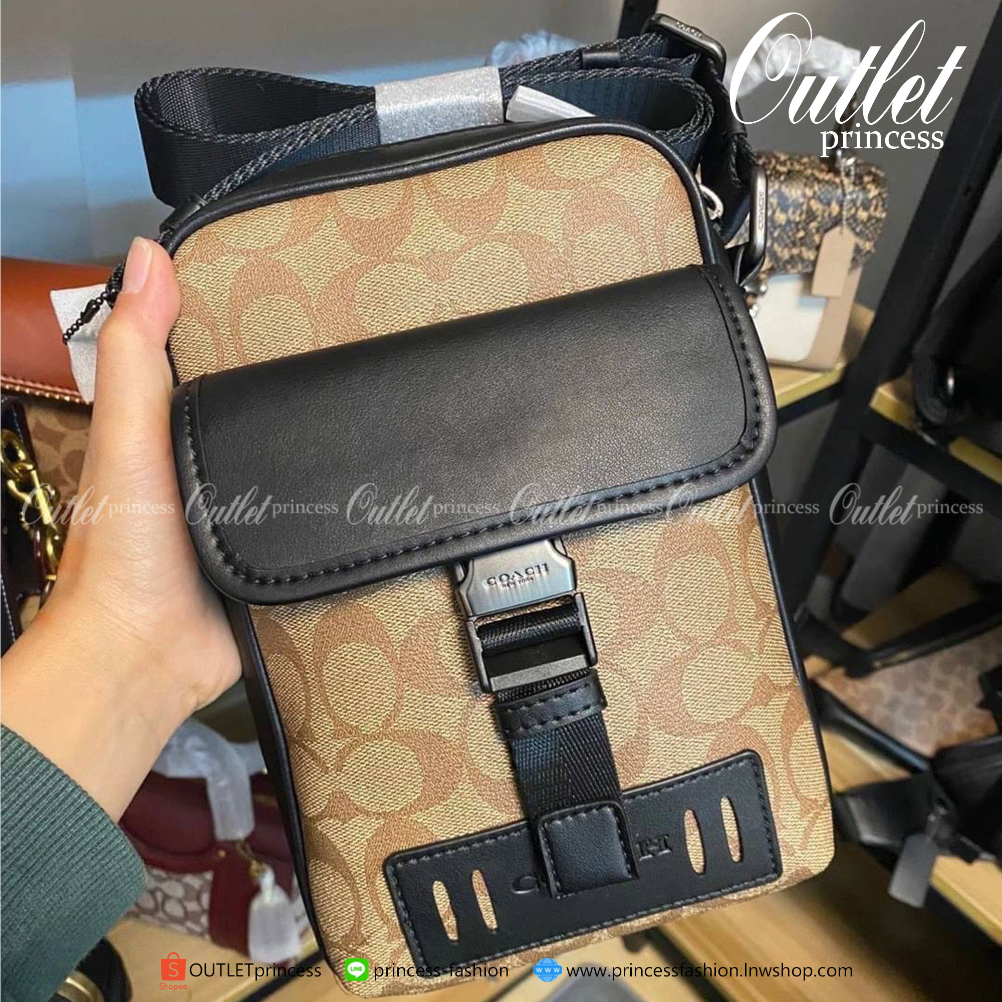 ของแท้ 100% Coach RANGER CROSSBODY IN SIGNATURE CANVAS