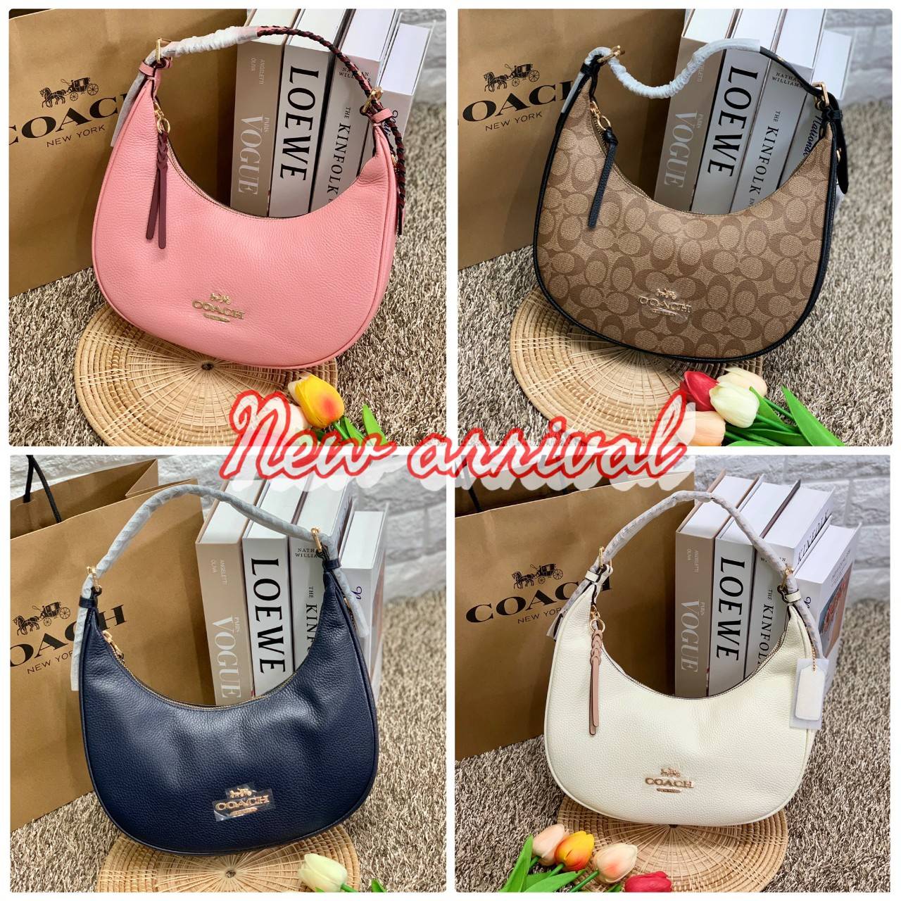 COACH BAILEY HOBO WITH WHIPSTITCH ((C4108//C1322)) พร้อมส่งที่ไทย!! สวยจริงไม่จกตาแน่นอนค่าา กระเป๋าทรงโค้ง ใช้แบบหิ้วหรือคล้องไหล่ก็ดูดี ใช้วัสดุหนังแท้ชั้นดี หนังสวยมากๆค่ะ ด้านหน้าใช้อะไหล่แบรนด์ตัวใหญ่ หรู ดูสะดุดตามีเดียว