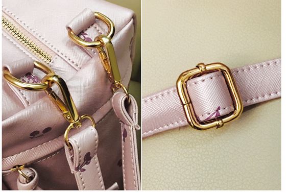 กระเป๋าสะพายข้างผู้หญิง หนัง Pu กันน้ำได้ กระเป๋าถือใบใหญ่ ใส่ของได้เยอะ แบบวัยรุ่น ลายเชอรี่ กระเป๋าสะพายวัยรุ่น ใส่ของเที่ยว สีชมพู น้ำเงิน 553780